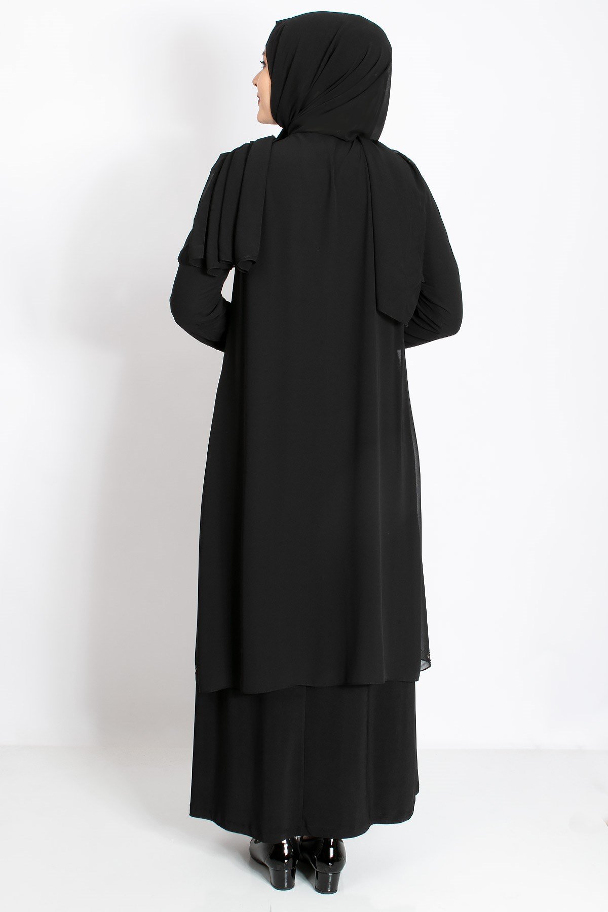 Taş İşleme Detaylı Abiye Siyah MDA2224MDA2224-SİYAHMDA