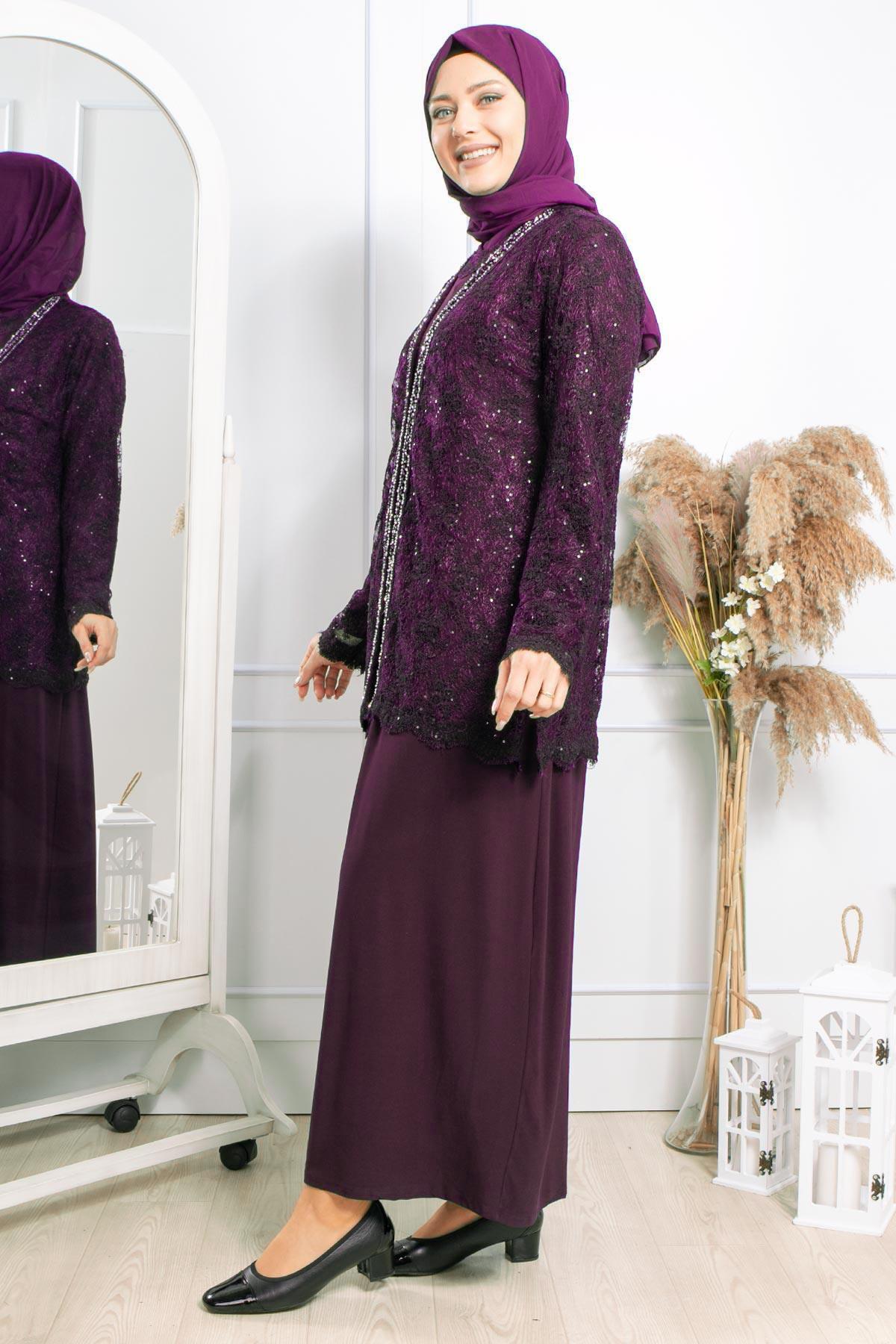 TAŞ İŞLEMELİ ABİYEMDA2309-MÜRDÜMMDA