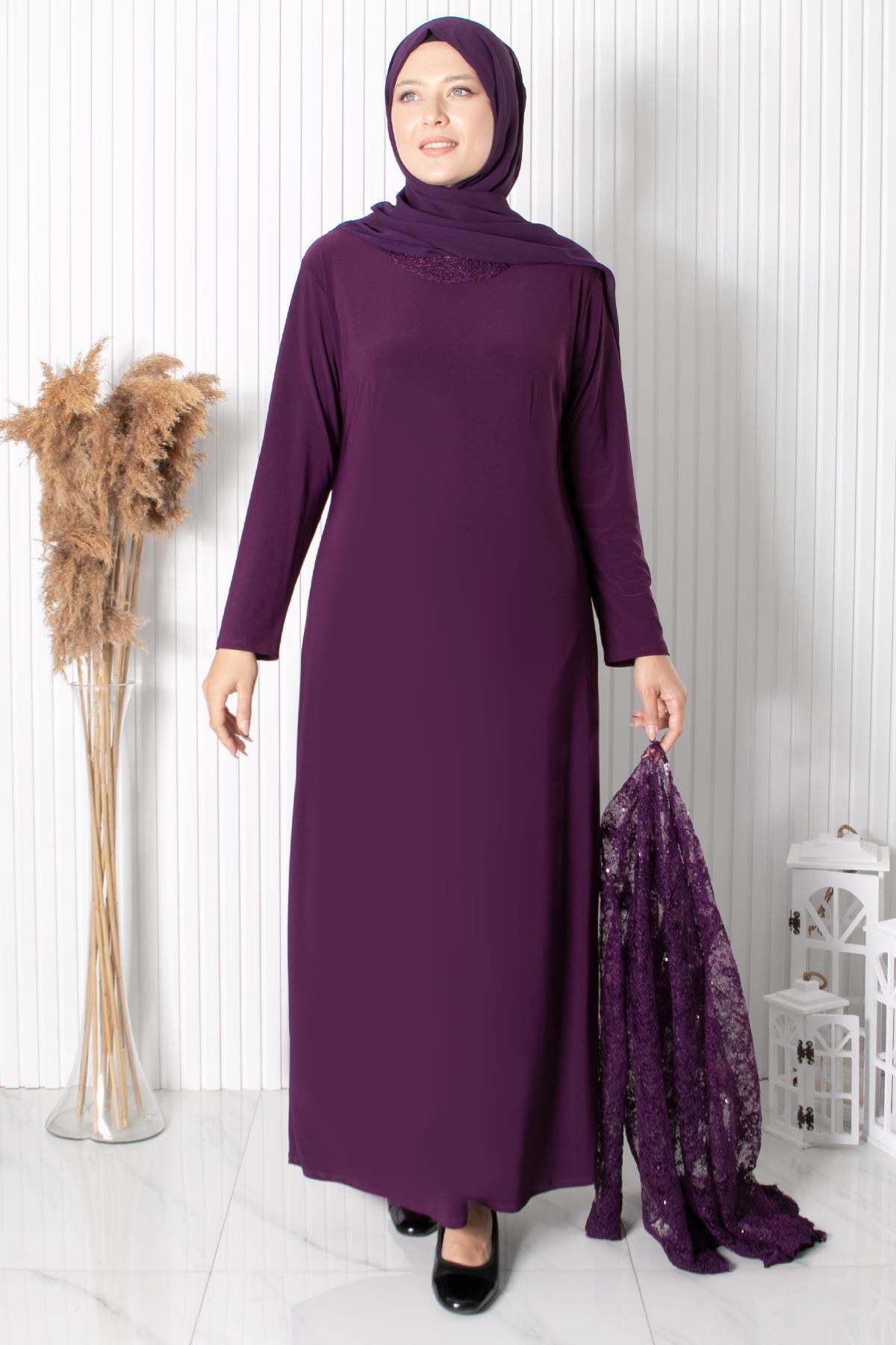 Abendkleid mit Spitze und Pailletten in Pflaume MDA2311
MDA2311-MÜRDÜMMDA