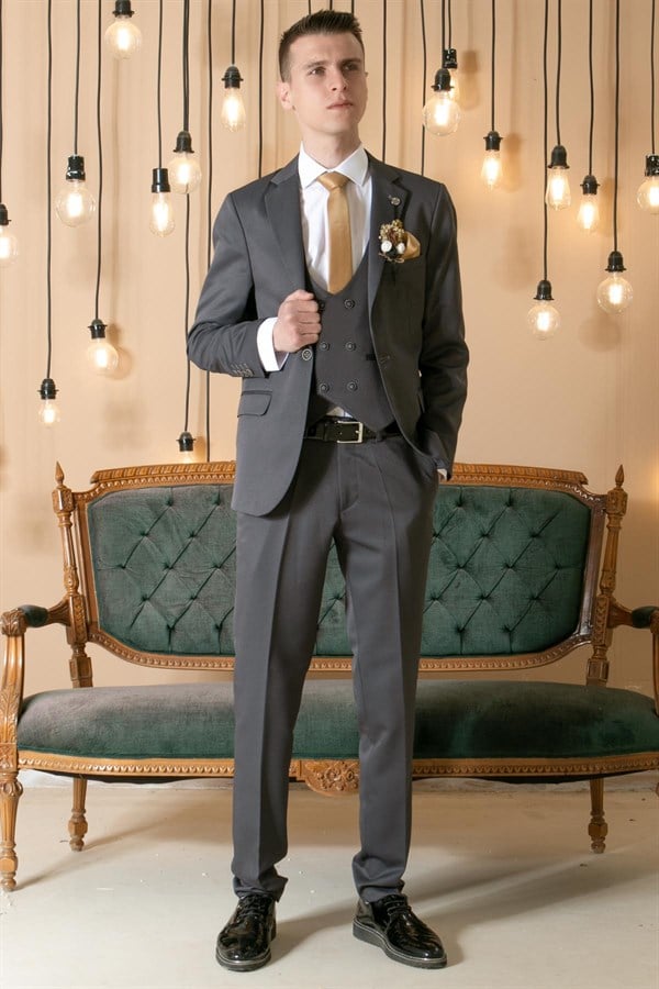 Erkek  - Takım - Elbise - Füme - MDV100MDV100-FÜMEModaviki