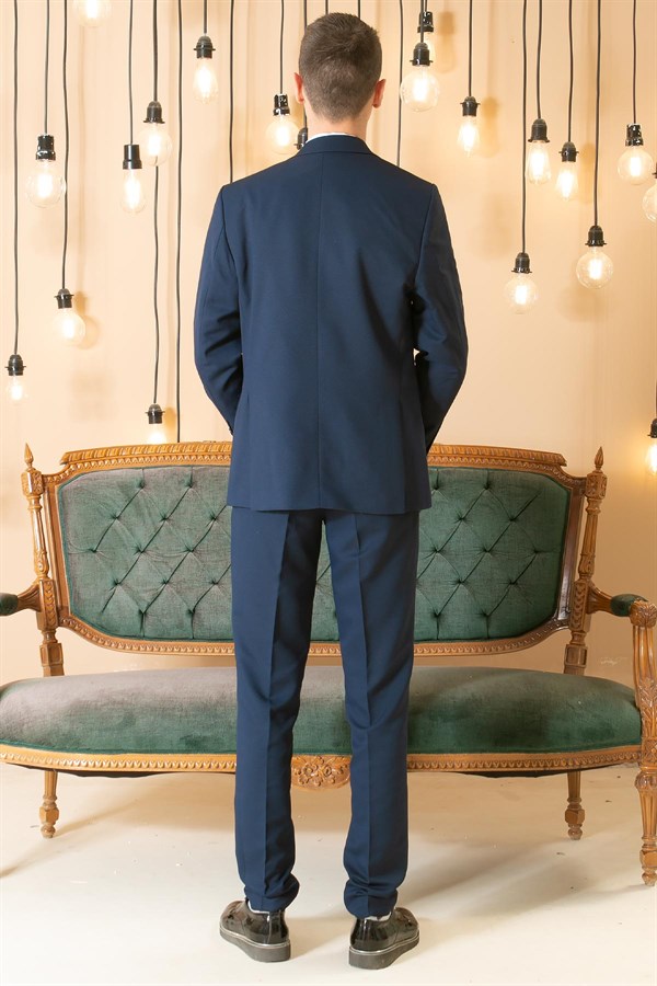 Pants - Vest - Jacket - 3 Piece Suit - Lined - Navy Dark Blue -  MDV101MDV101-LACİVERTModaviki