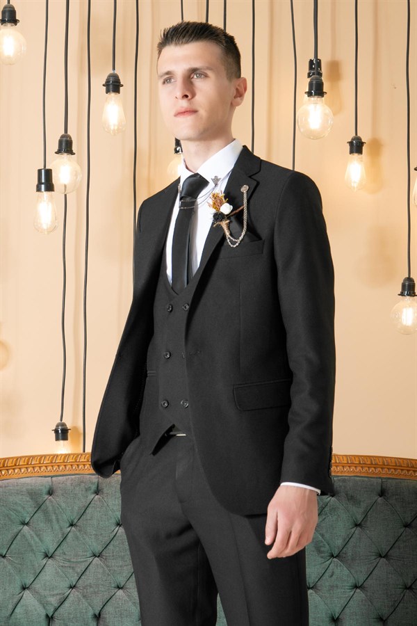 Erkek Takım Ebise Siyah MDV101MDV101-SİYAHModaviki