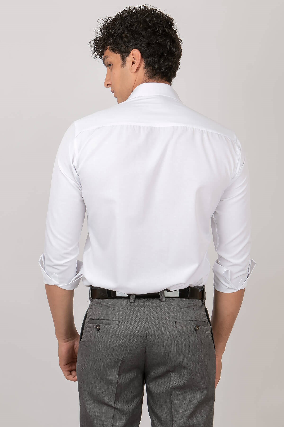 Erkek Slim Fit Gömlek Beyaz MDV300MDV300-BEYAZModaviki