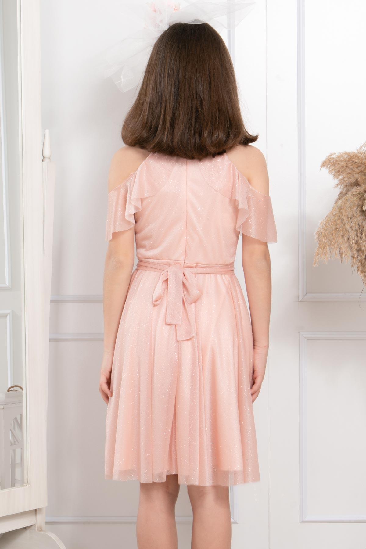 SİMLİ TÜL ÇOCUK ABİYEMDV310-SOMONModaviki