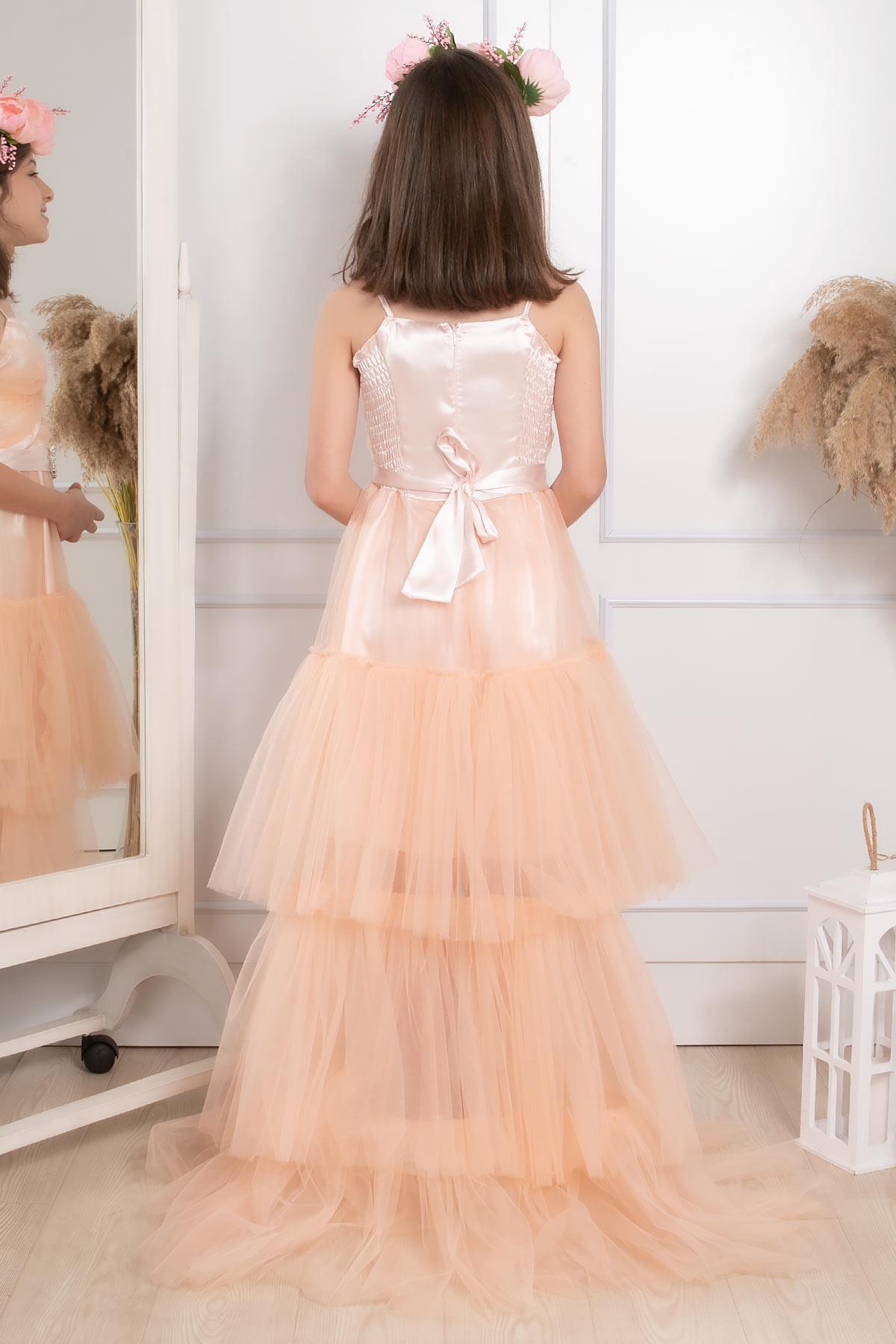 TAŞ DETAYLI TÜL ABİYEMDV316-SOMONModaviki