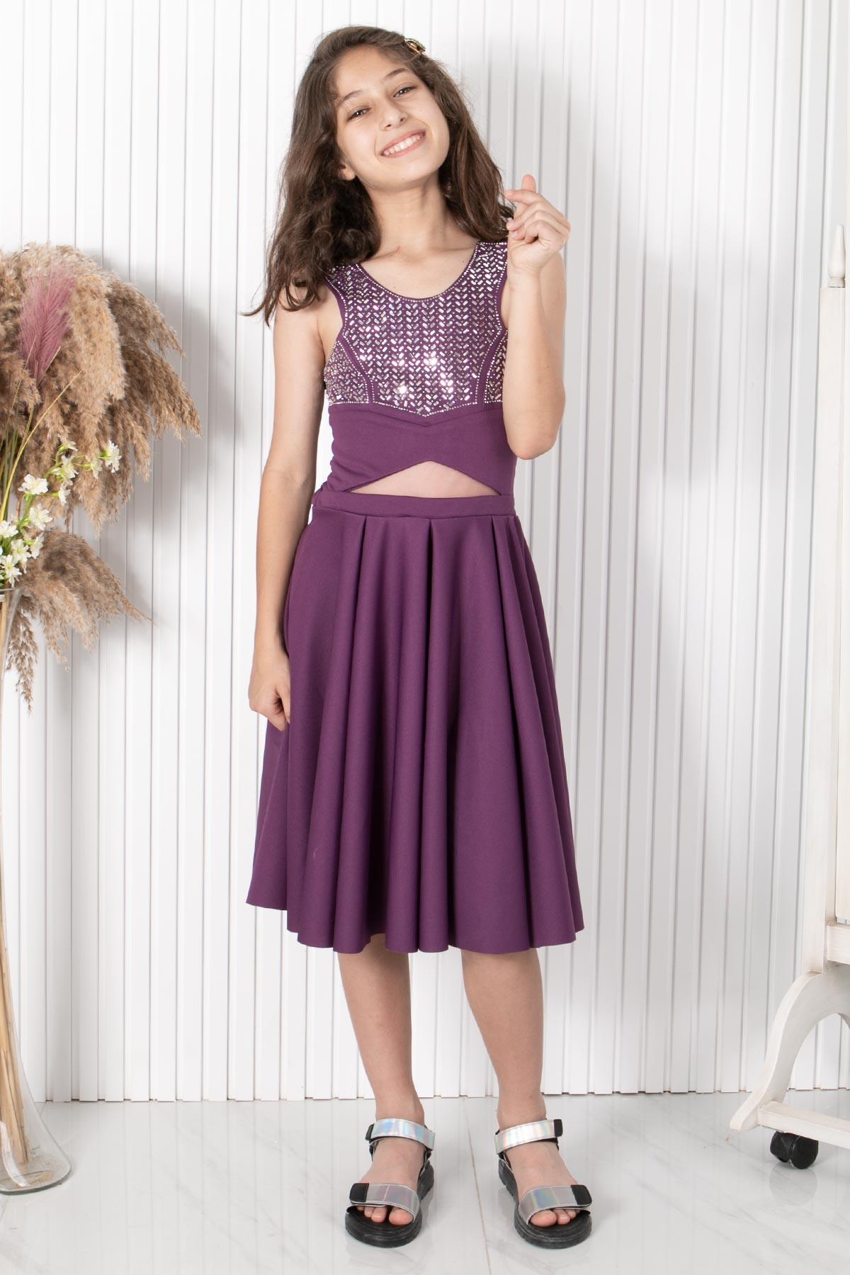 9-14 YAŞ TAŞ BASKI ABİYEMDV320-LİLAModaviki