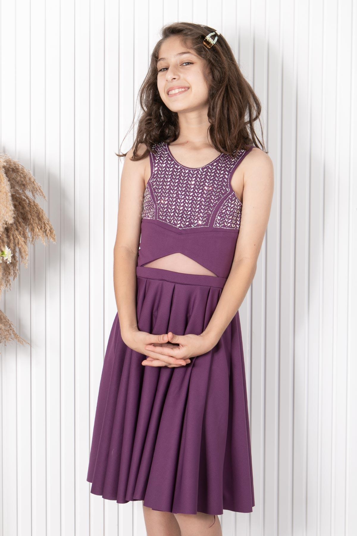 9-14 YAŞ TAŞ BASKI ABİYEMDV320-LİLAModaviki