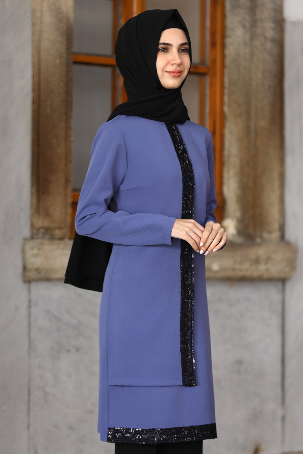 Pul Payet İşlemeli İkili Takım Lila MSA01MSA01-LİLAMSA