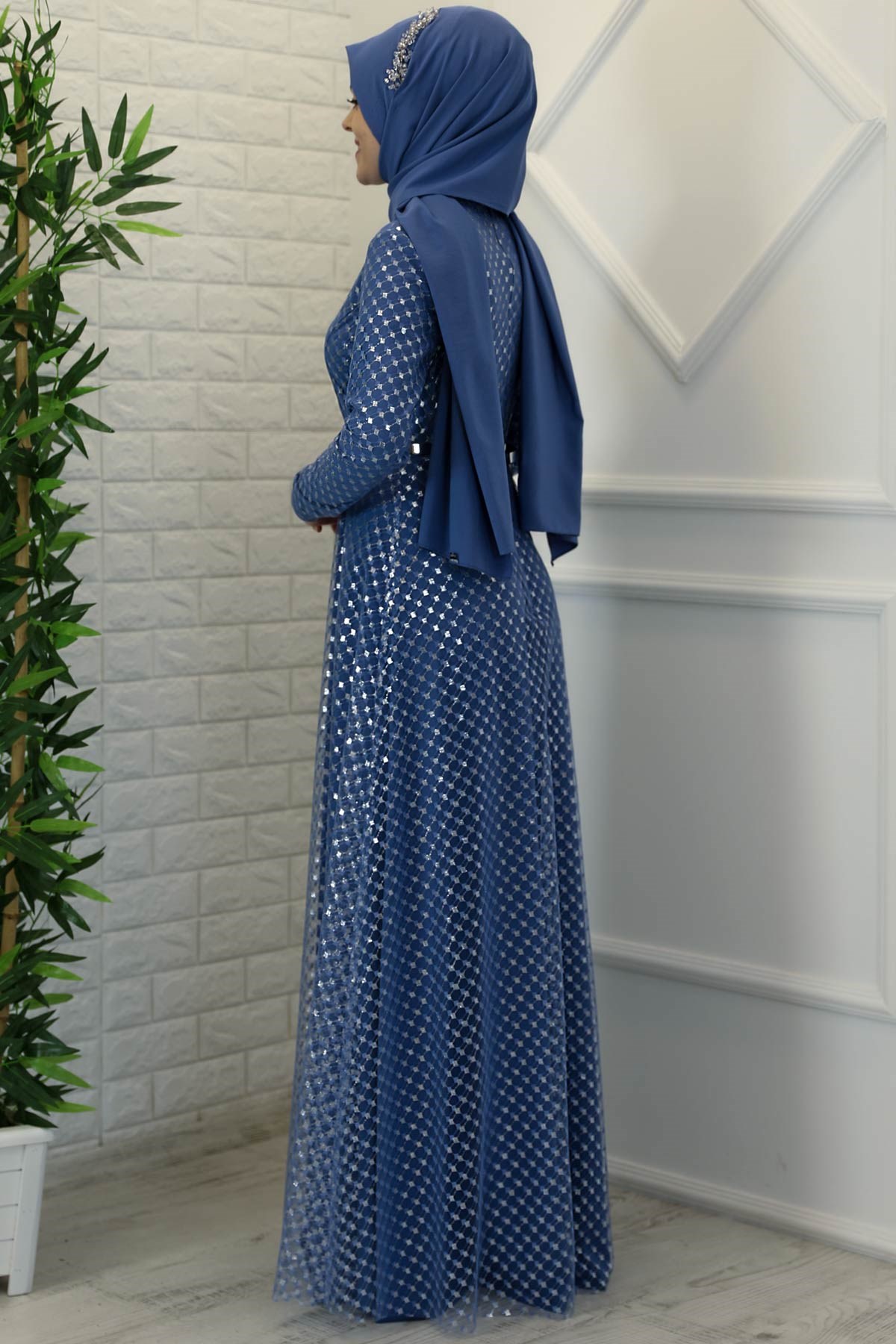 BAHAR ABİYENDY12-İNDİGONidya Moda