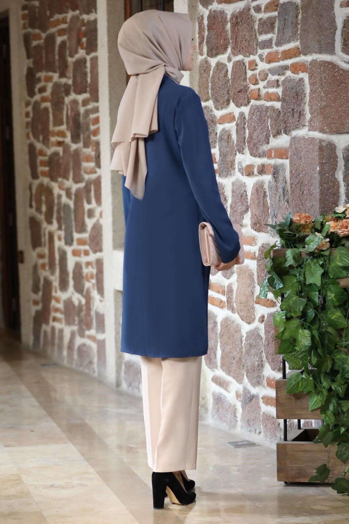 Rabia Tunik İndigo NDY13NDY13-İNDİGONidya Moda