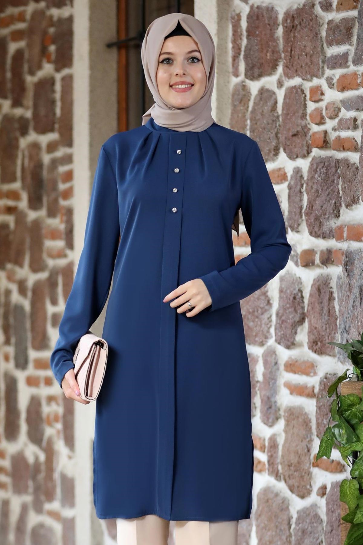 Rabia Tunik İndigo NDY13NDY13-İNDİGONidya Moda