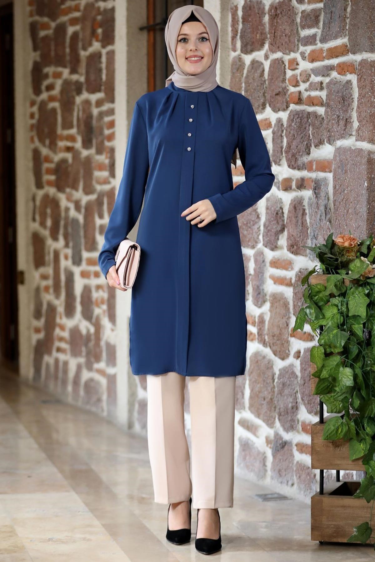 Rabia Tunik İndigo NDY13NDY13-İNDİGONidya Moda