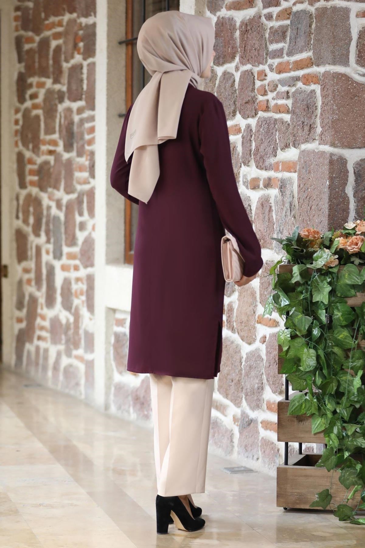 Rabia Tunik Mürdüm NDY13NDY13-MÜRDÜMNidya Moda