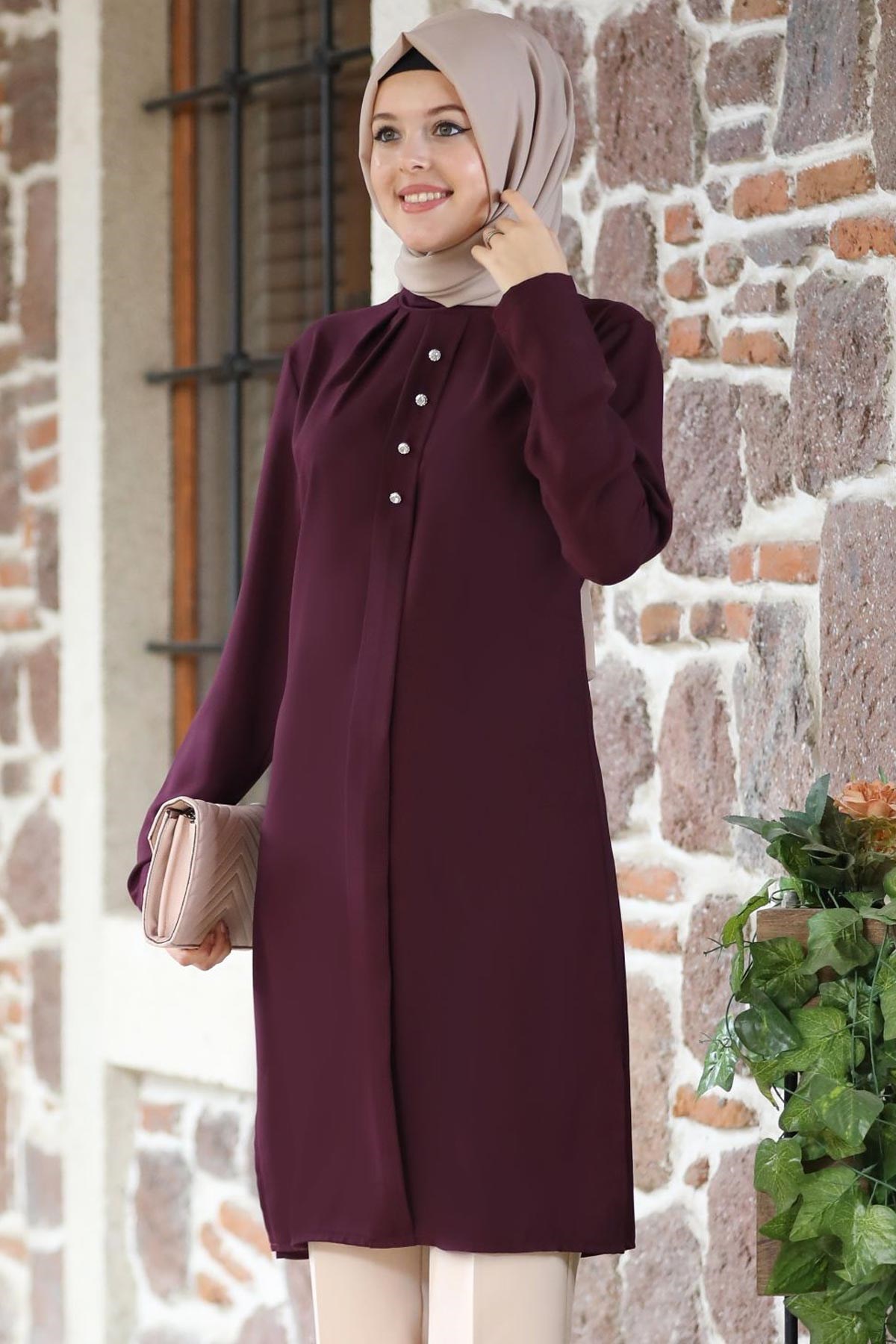 Rabia Tunik Mürdüm NDY13NDY13-MÜRDÜMNidya Moda