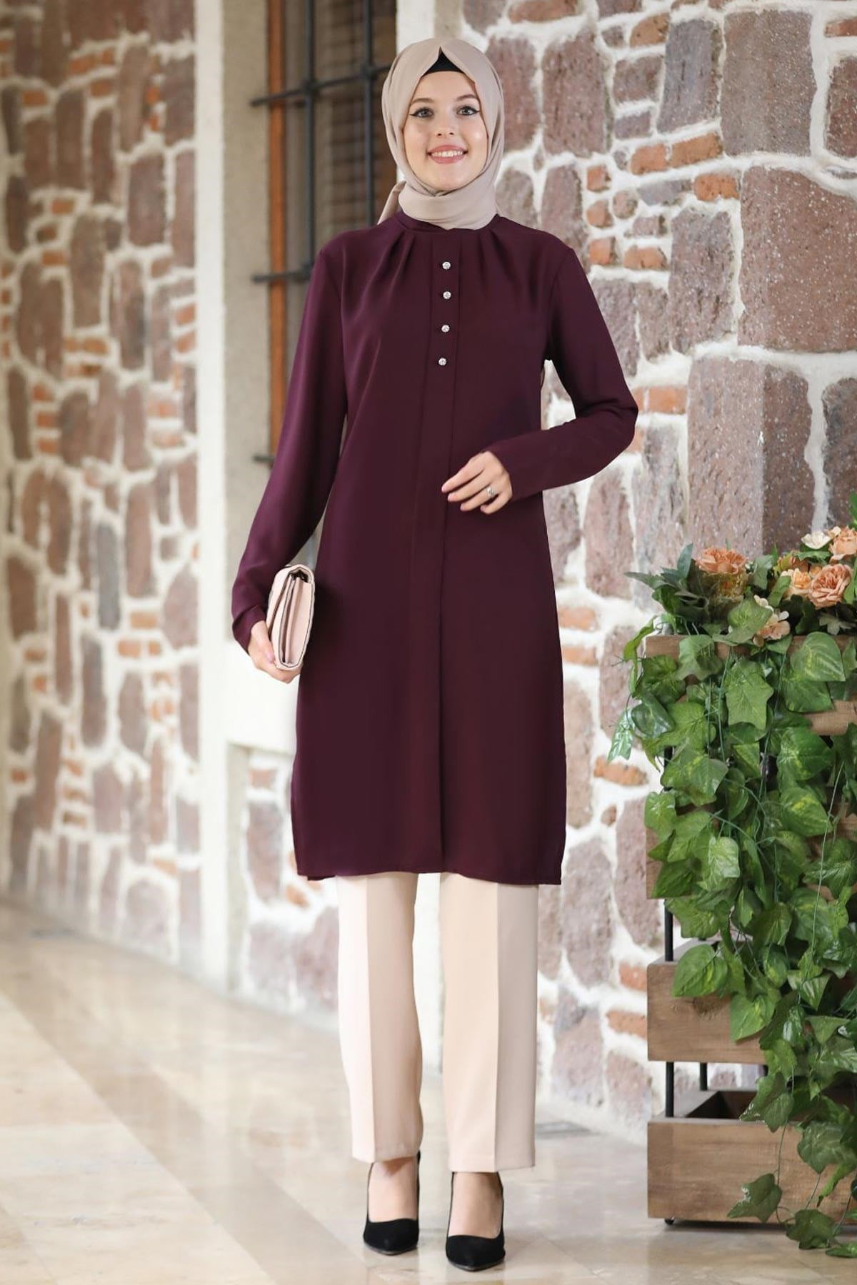 Rabia Tunik Mürdüm NDY13NDY13-MÜRDÜMNidya Moda