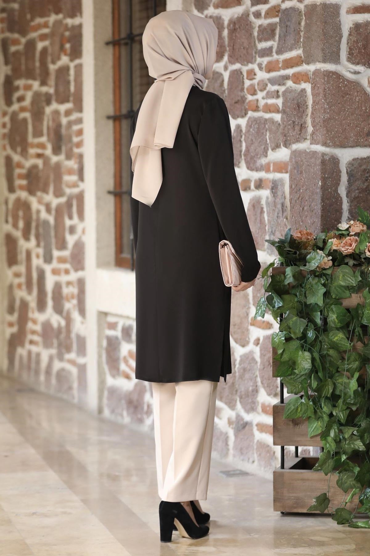 Rabia Tunik Siyah NDY13NDY13-SİYAHNidya Moda