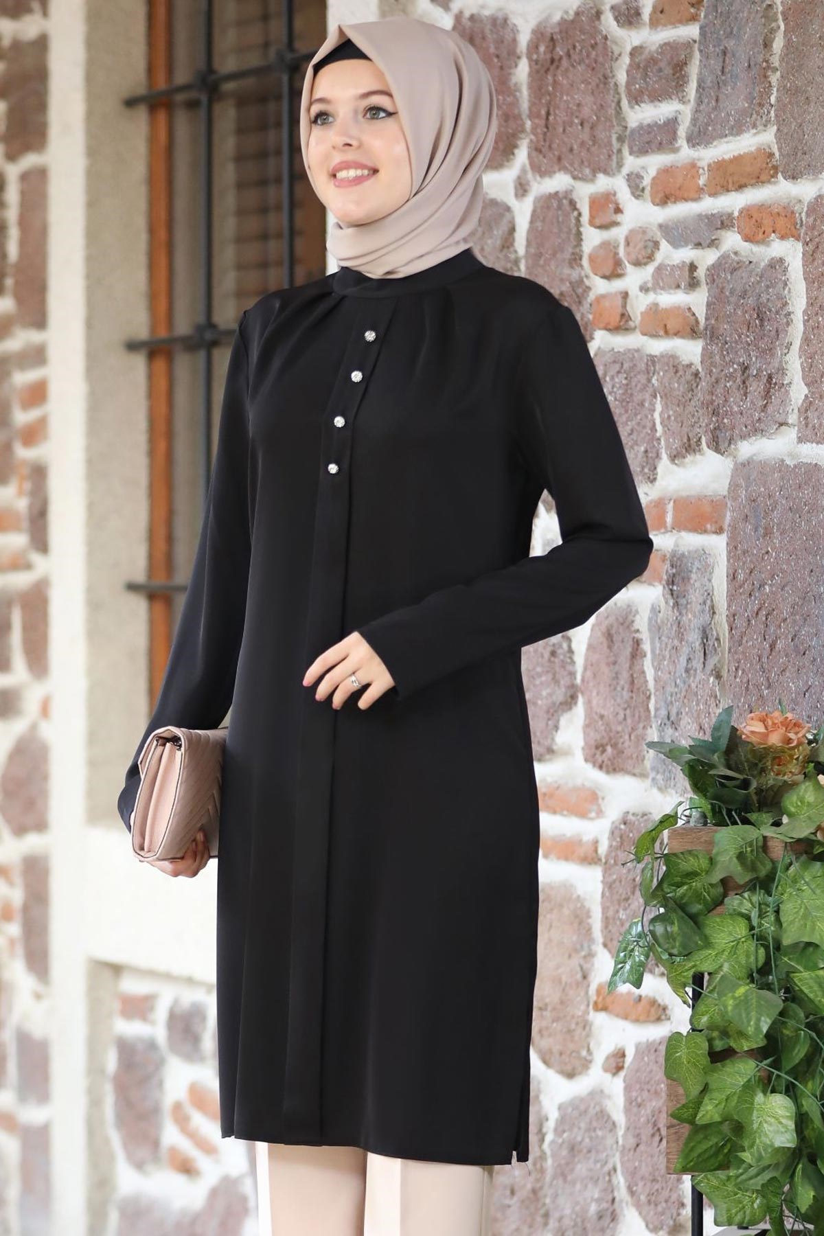 Rabia Tunik Siyah NDY13NDY13-SİYAHNidya Moda
