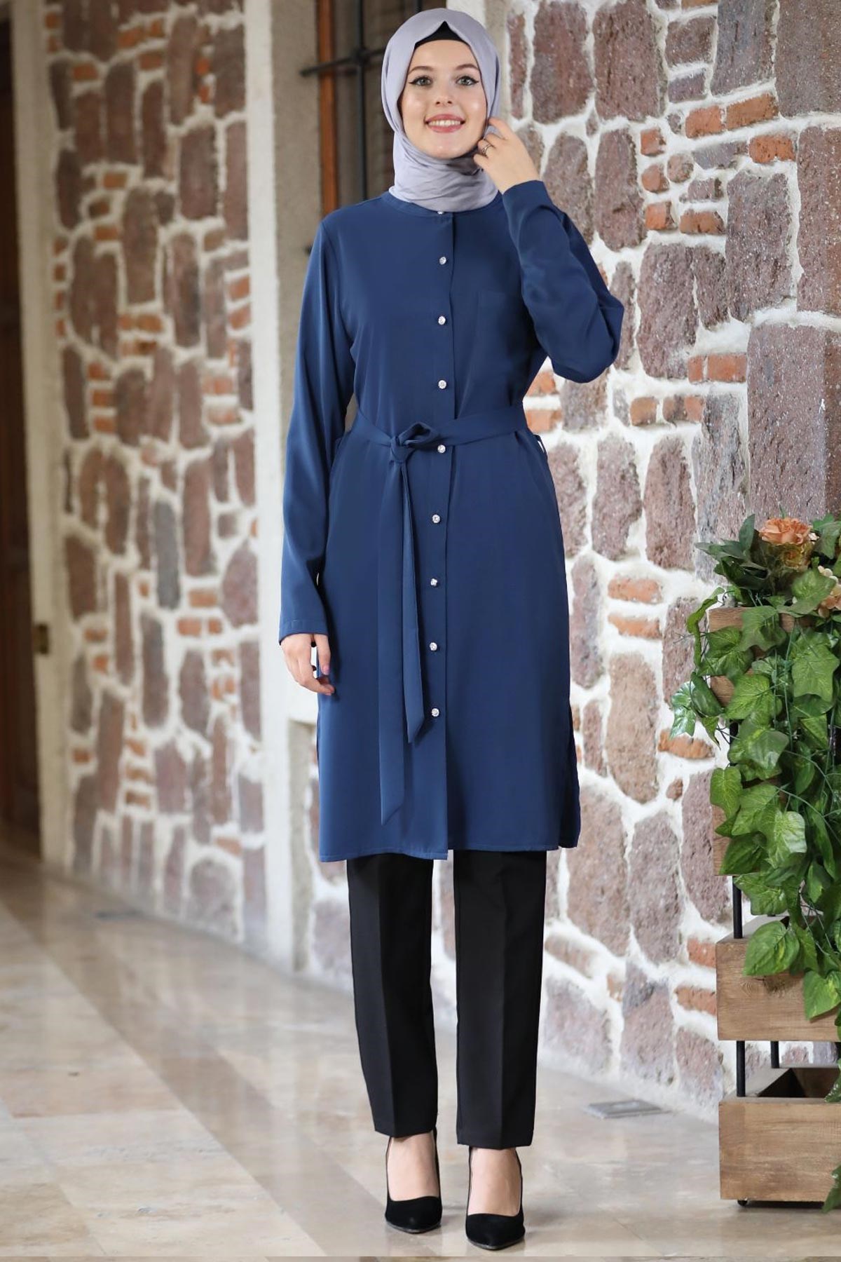 Nadide Tunik İndigo NDY14NDY14-İNDİGONidya Moda