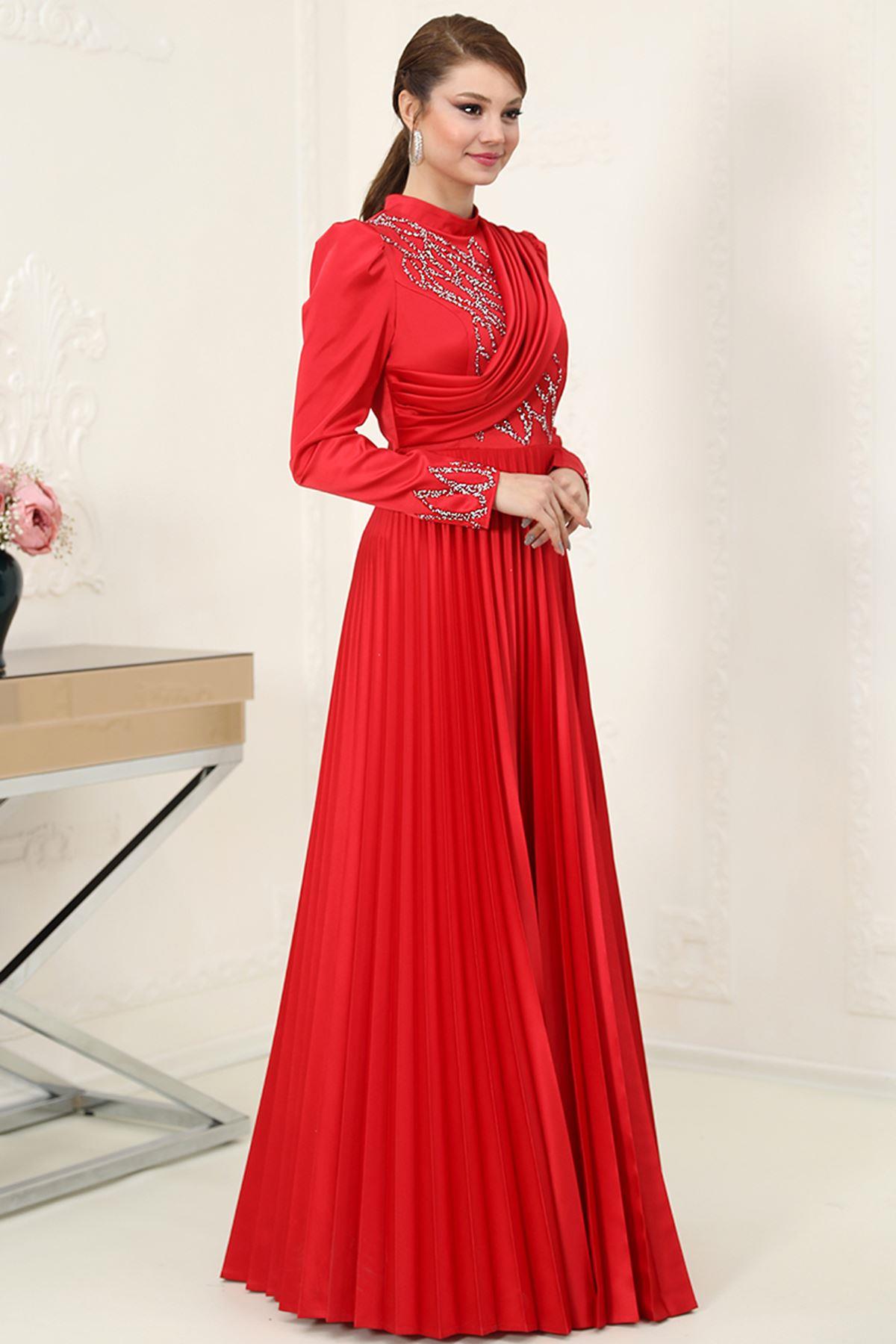 Orkide Abiye Kırmızı SN72SN72-KIRMIZISefanisa