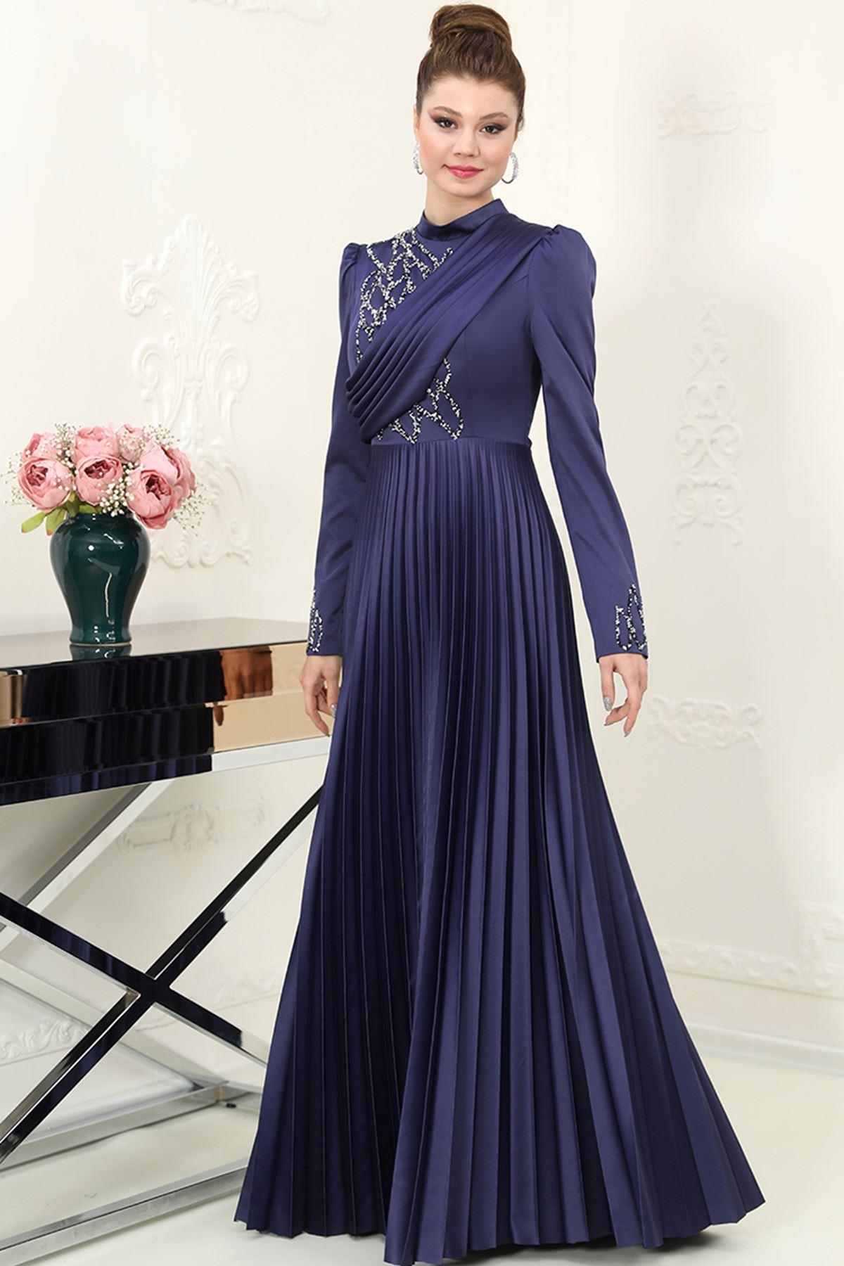 Orkide Abiye Lacivert SN72SN72-LACİVERTSefanisa