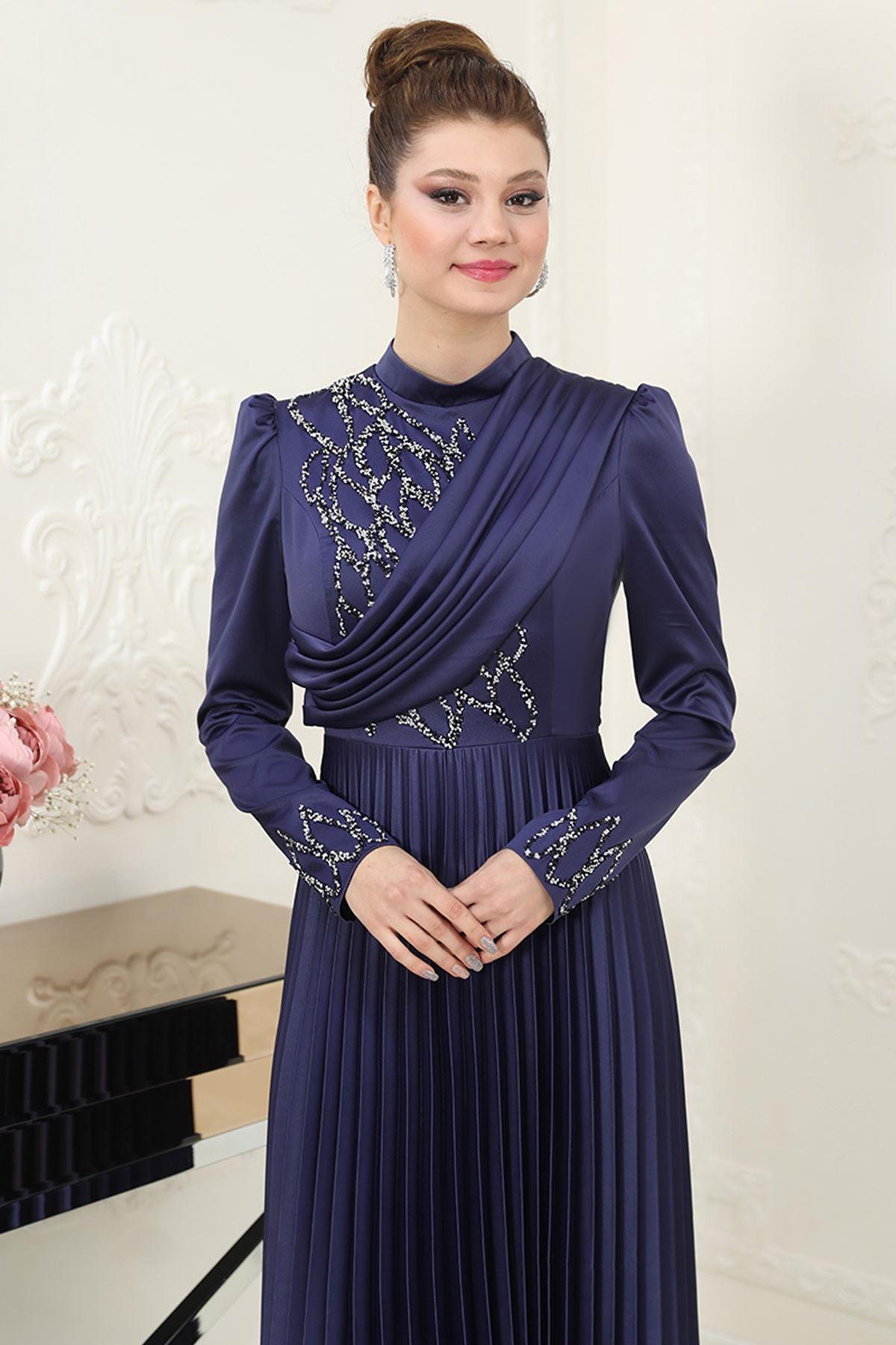 Orkide Abiye Lacivert SN72SN72-LACİVERTSefanisa