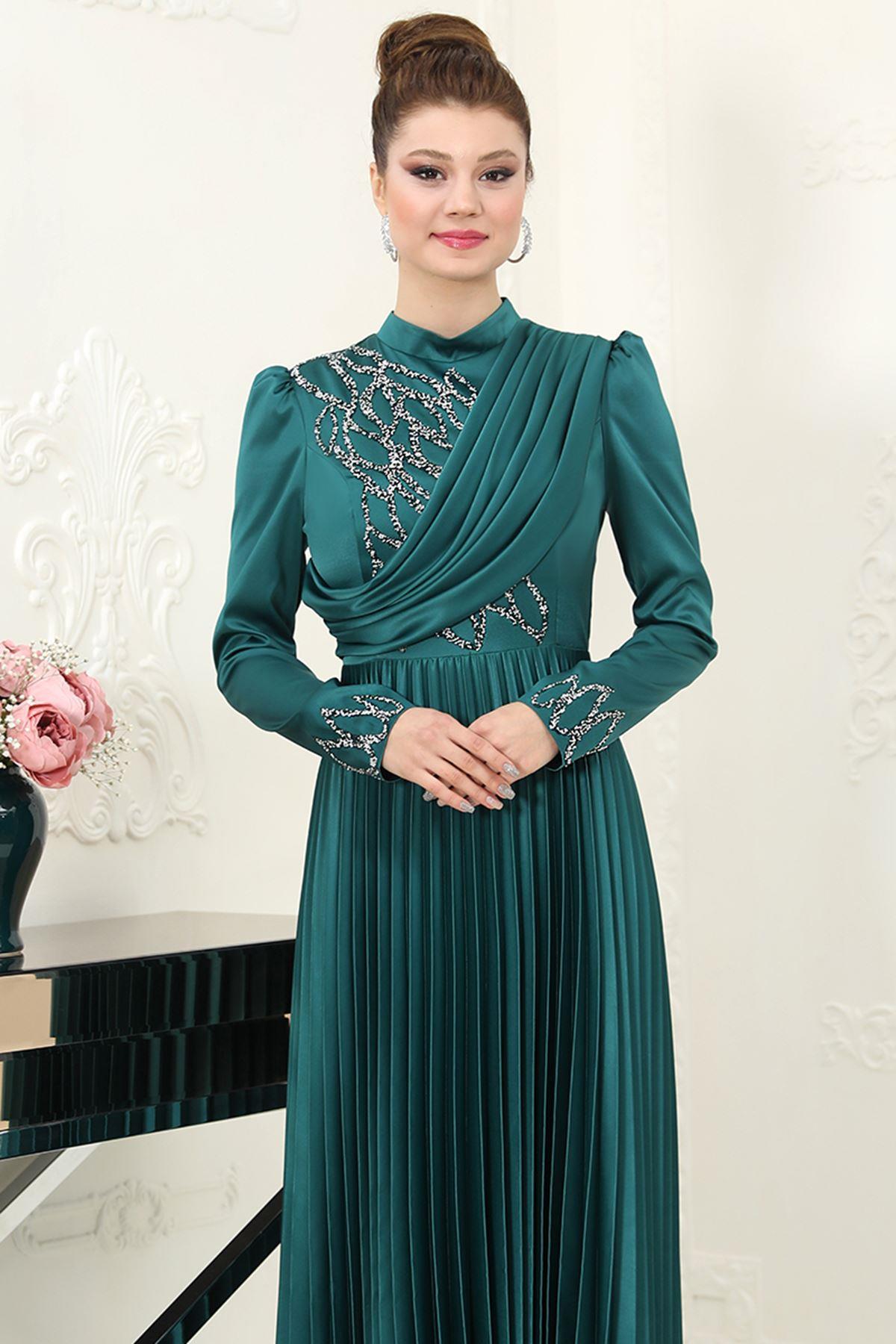 Orkide Abiye Zümrüt SN72SN72-ZÜMRÜTSefanisa