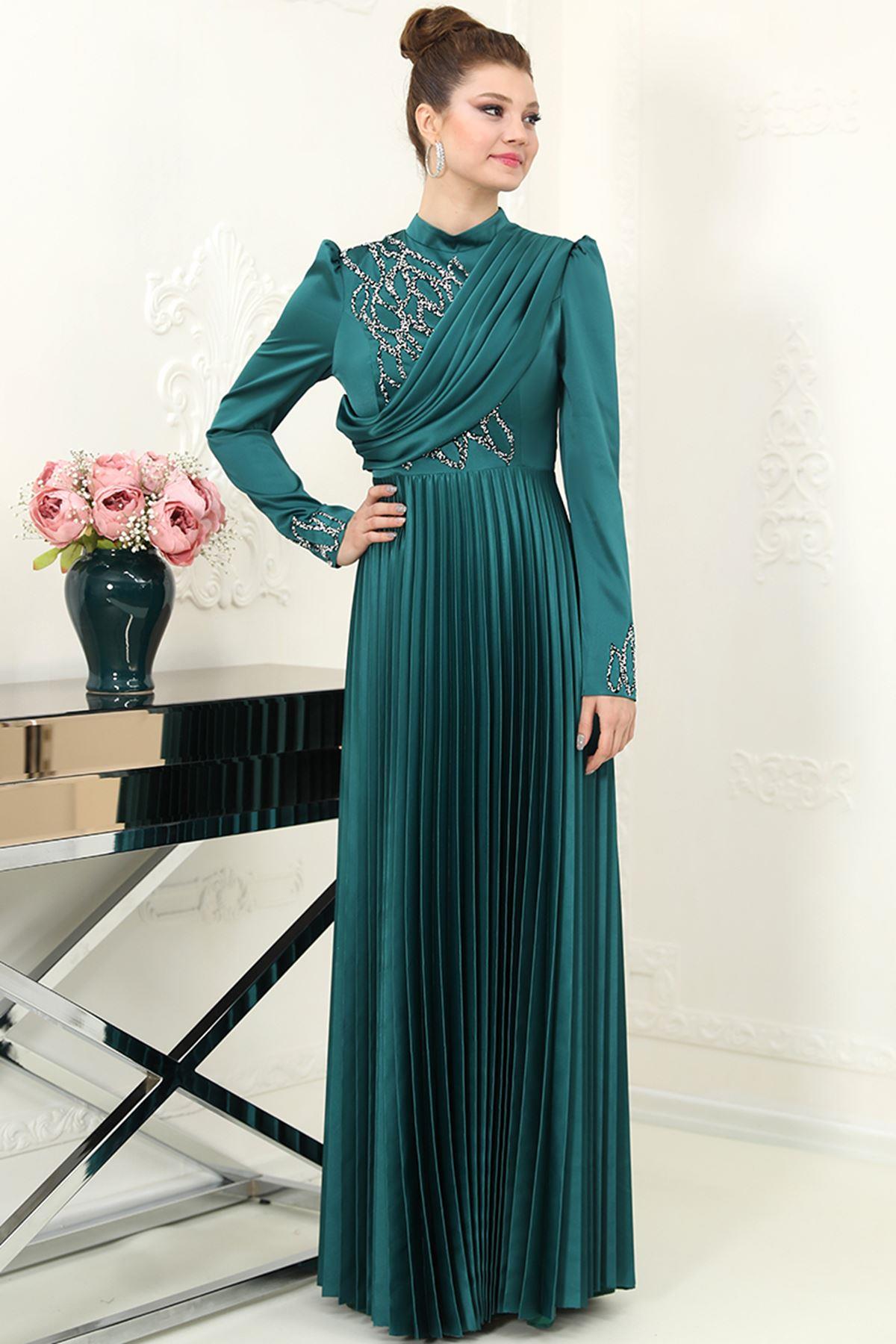 Orkide Abiye Zümrüt SN72SN72-ZÜMRÜTSefanisa