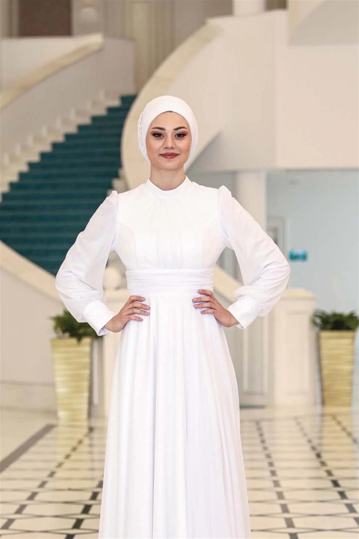 KÜBRA ABİYESN76-BEYAZSefanisa