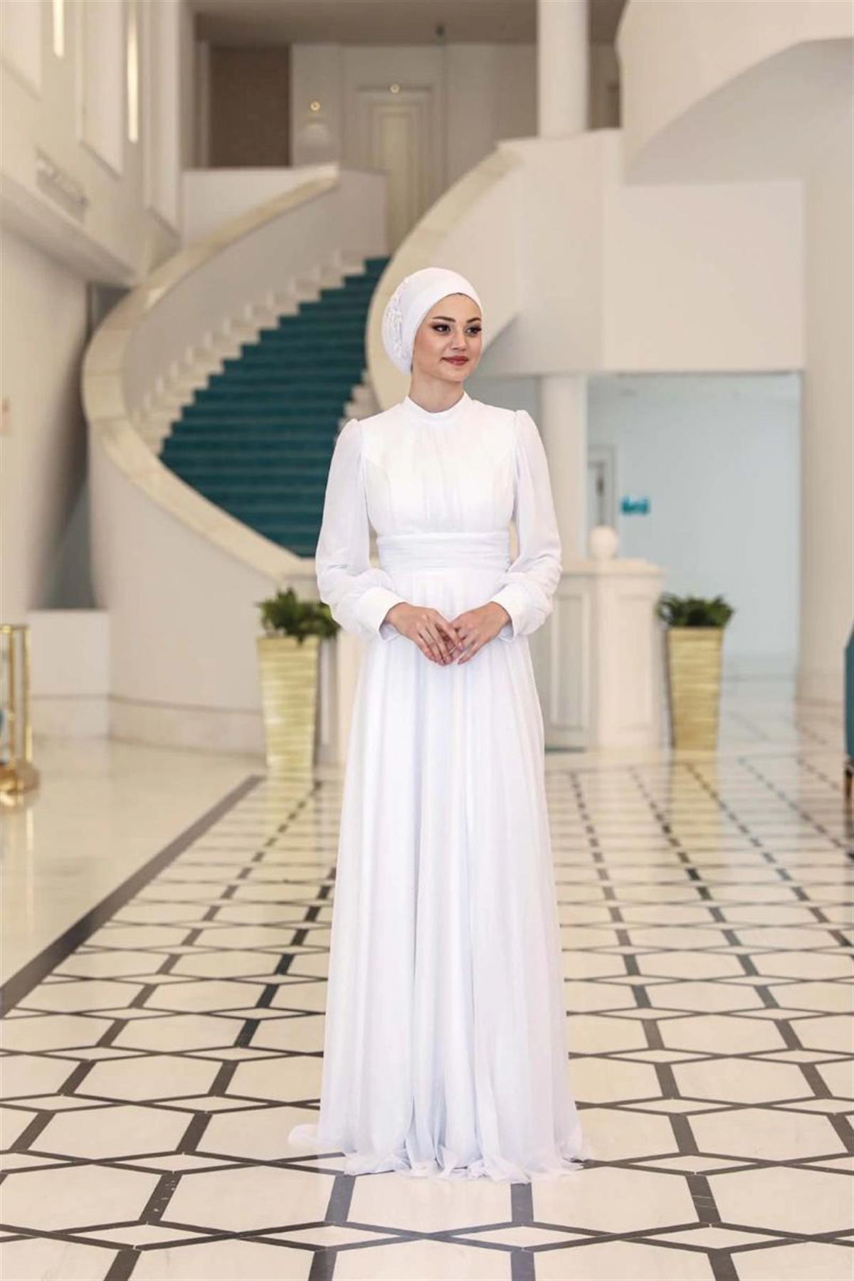 KÜBRA ABİYESN76-BEYAZSefanisa