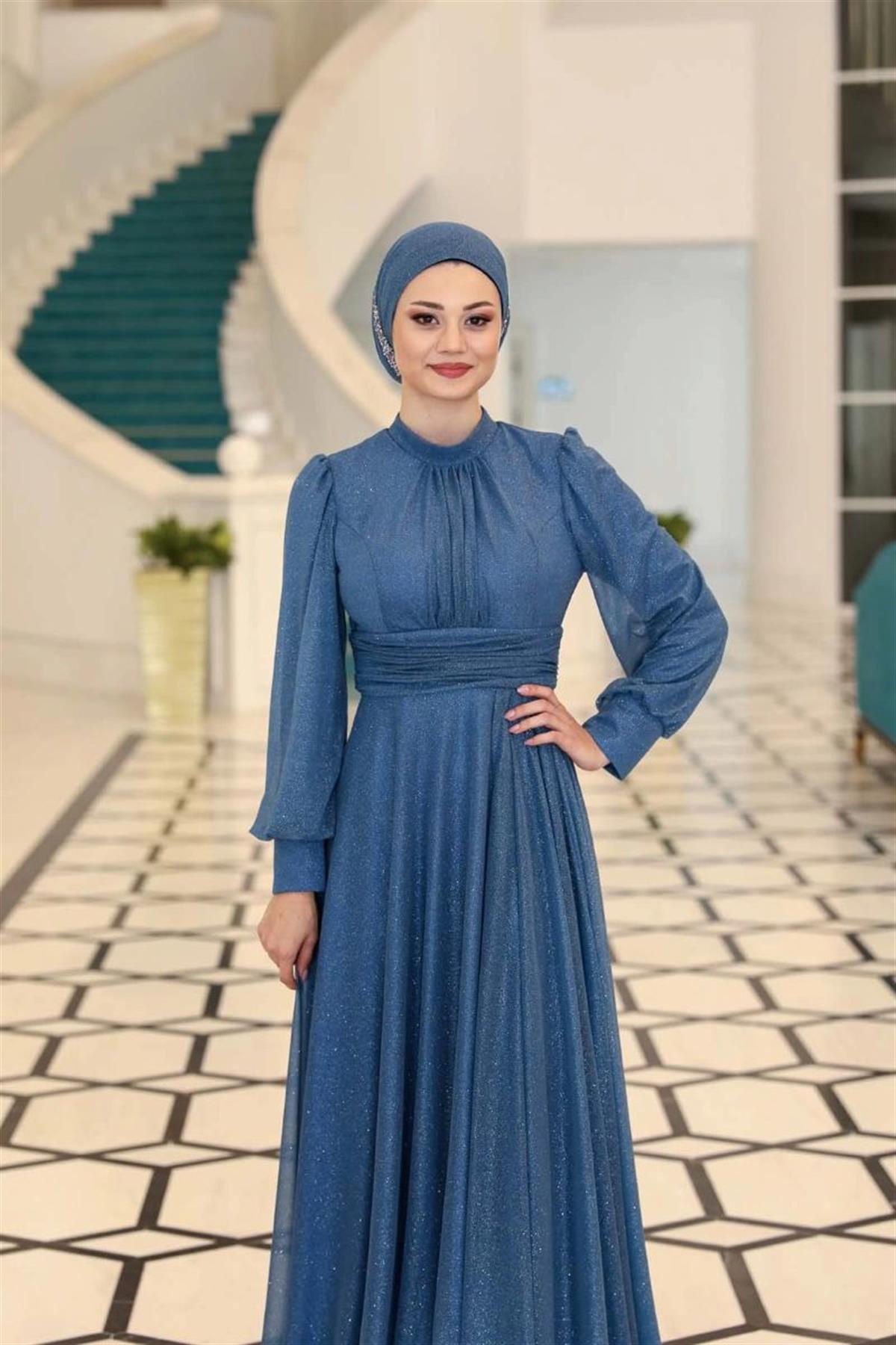 Kübra Abiye İndigo SN76SN76-İNDİGOSefanisa