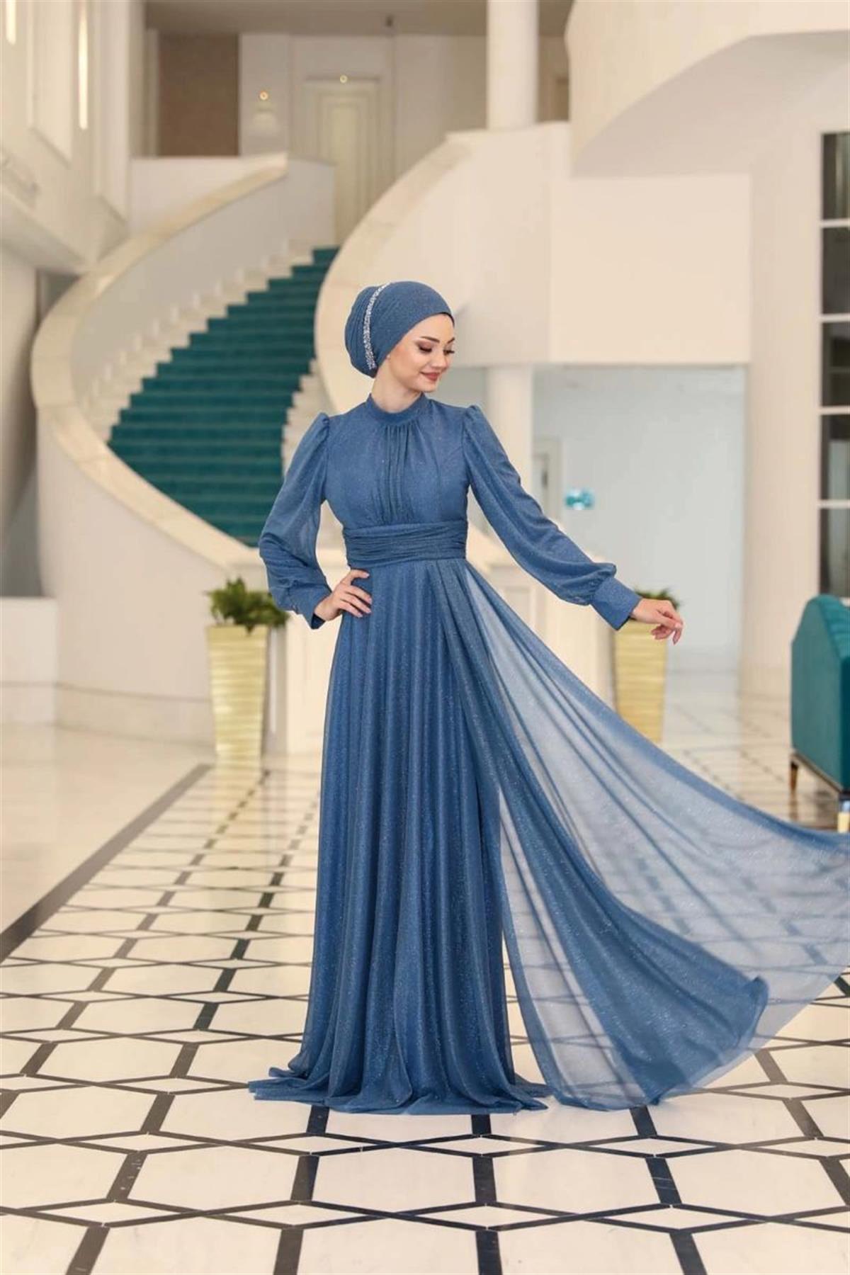 Kübra Abiye İndigo SN76SN76-İNDİGOSefanisa