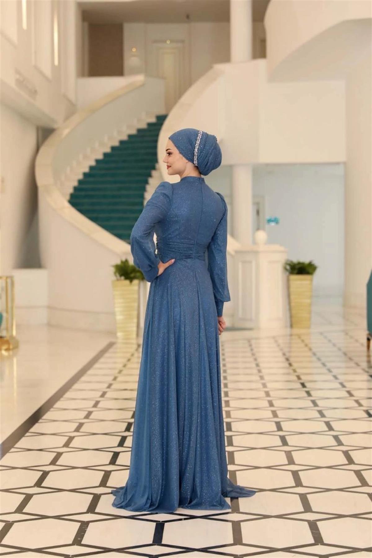 Kübra Abiye İndigo SN76SN76-İNDİGOSefanisa