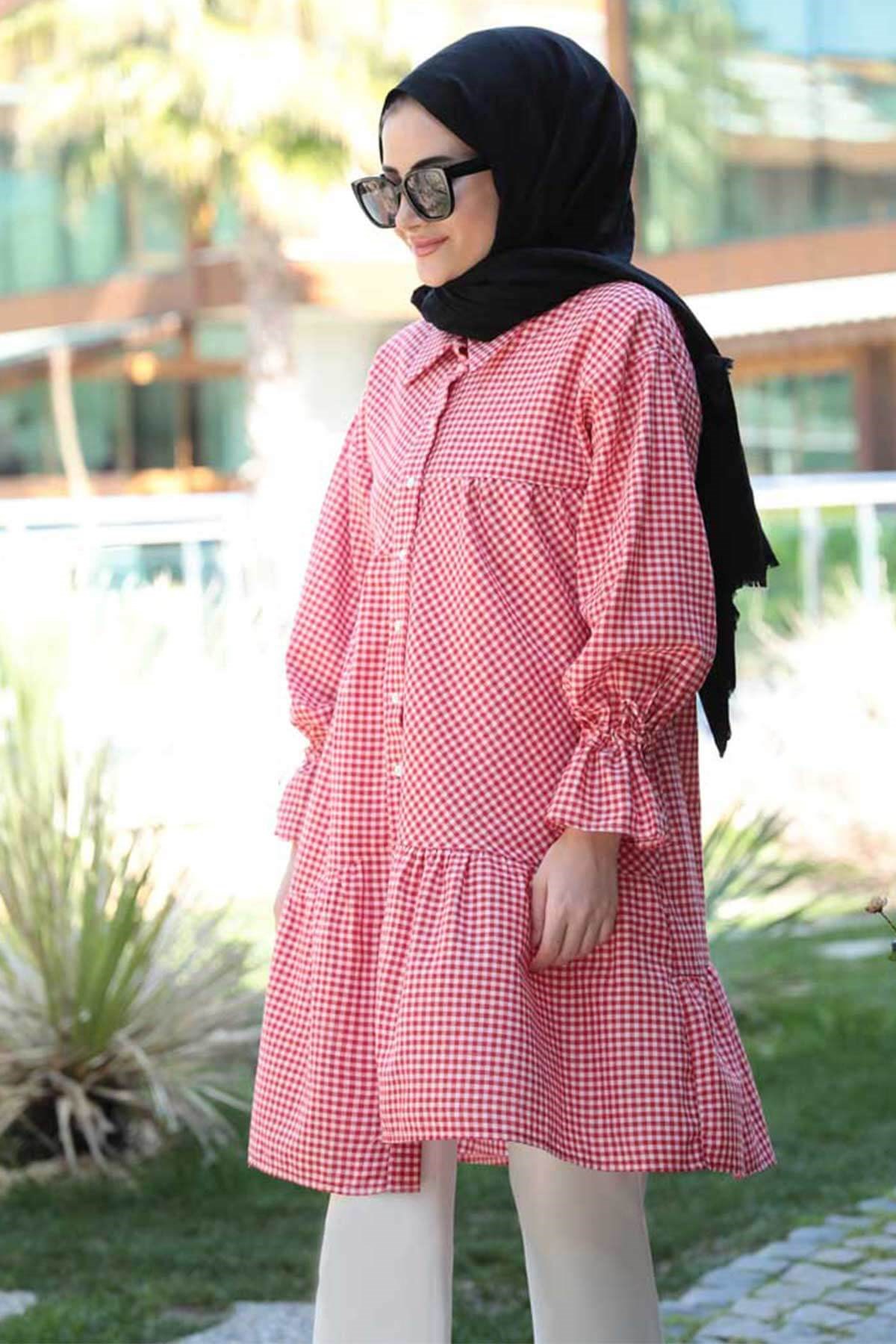 Maxi Tunik Kırmızı ST07ST07-KIRMIZISeda Tiryaki