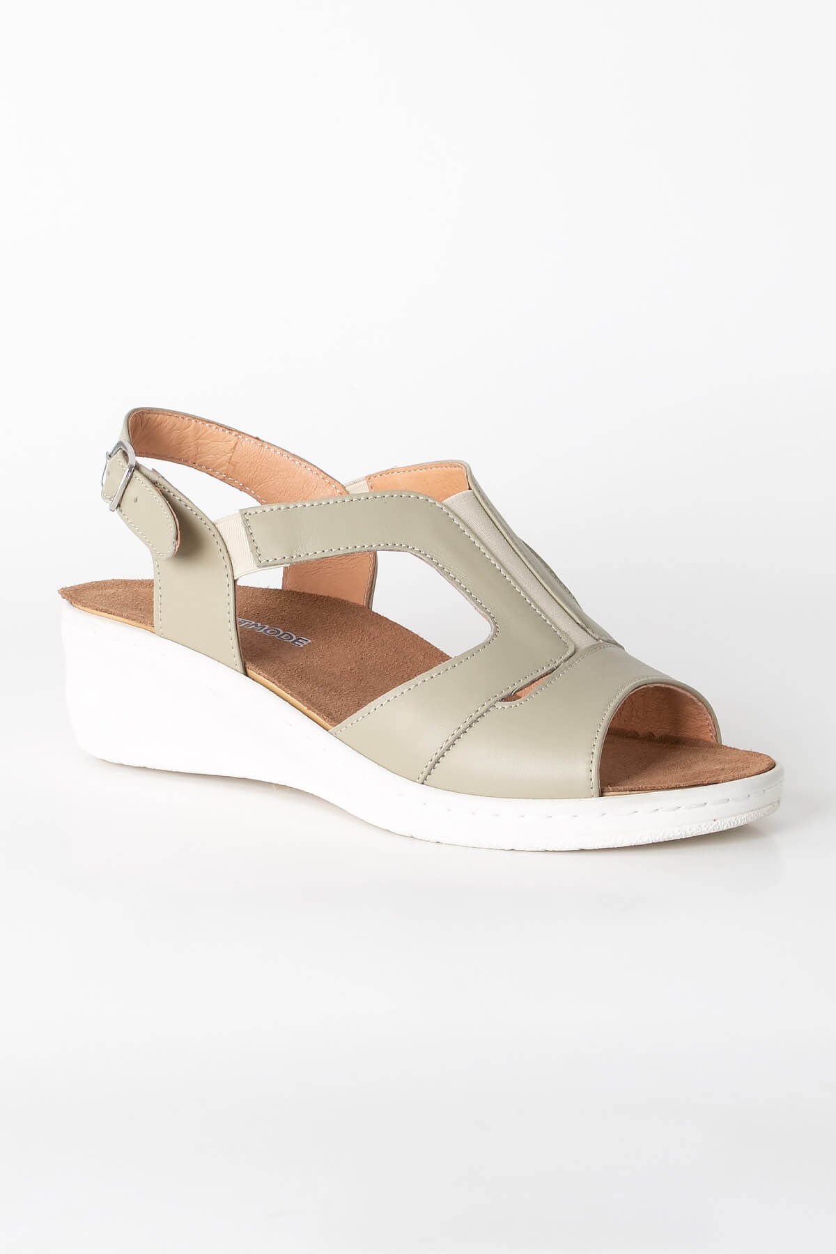 Genuine Leather Anatomic Sandals Khaki ZND1365803ZND1365803-HAKİSoftMode