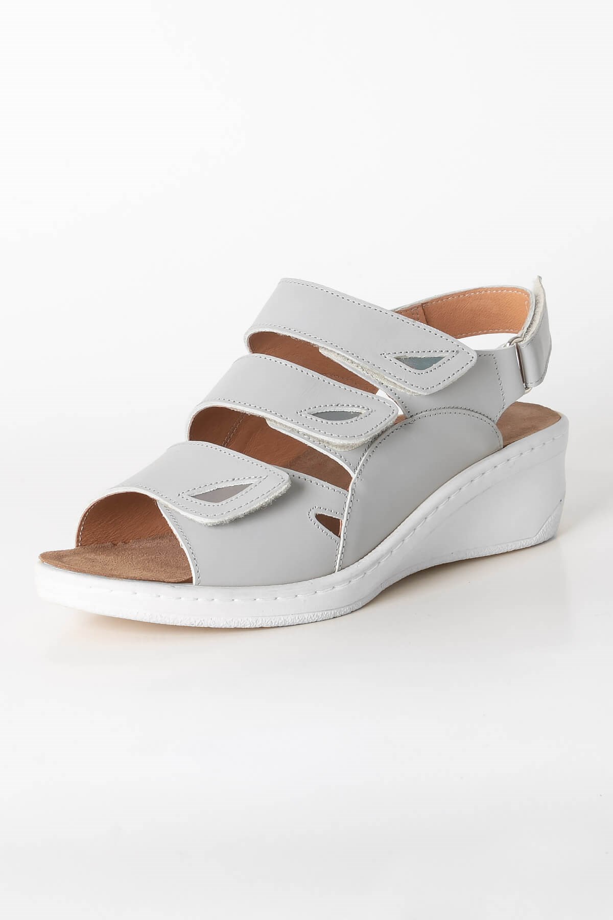 Genuine Leather Anatomic Sandals Grey ZND1365812ZND1365812-GRİSoftMode