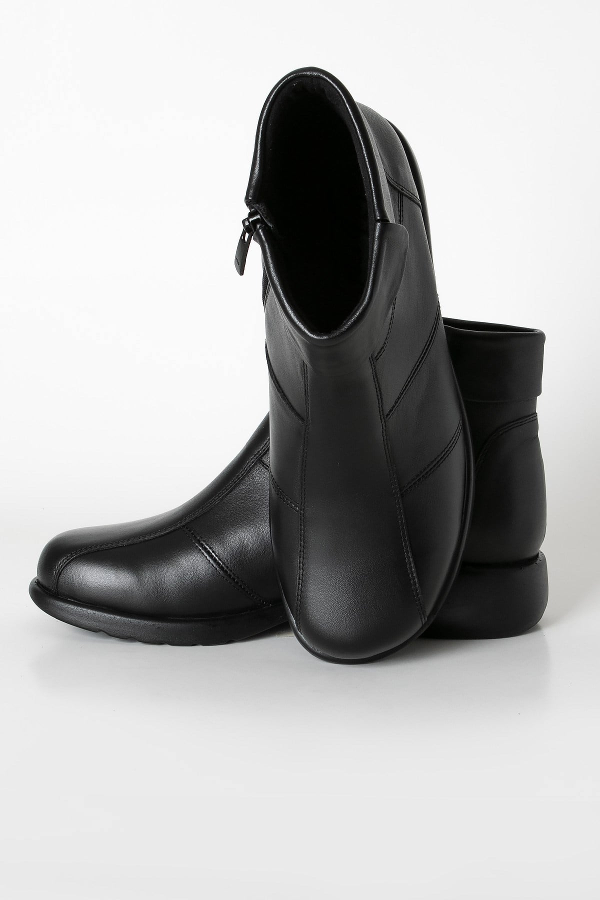 Genuine Leather Anatomical Boot Black ZND3010ZND3010-SİYAHSoftMode