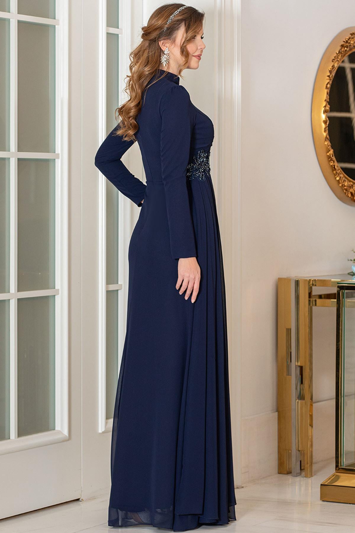 Mayda Abiye Lacivert AHN252AHN252-LACİVERTAhunisa