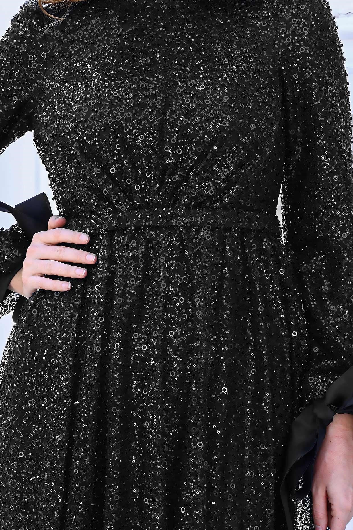 Sequined Evening Dress Black AHN264AHN264-SİYAHAhunisa