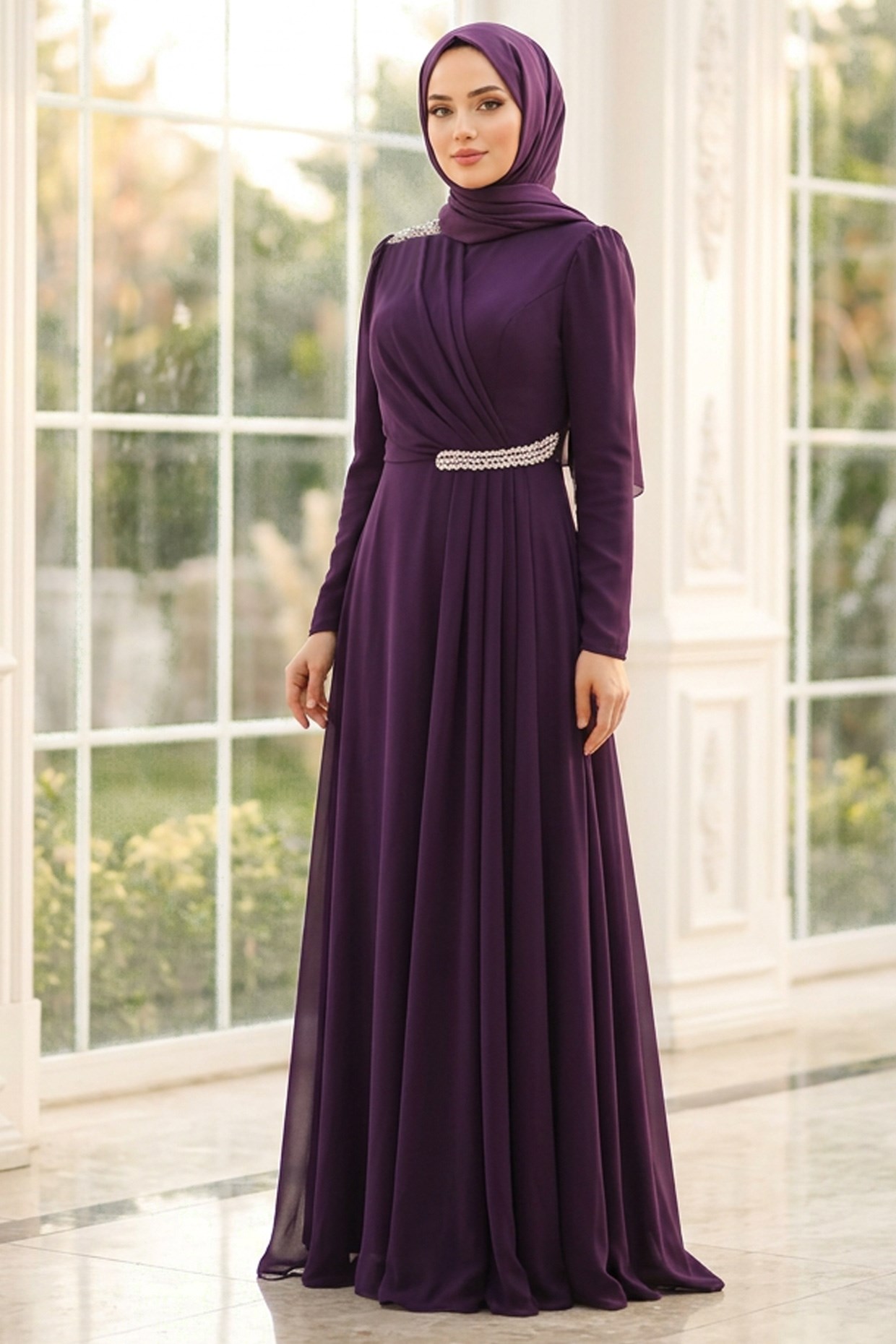 Perihan Abiye Elbise SAKS AHN284AHN284-MORAHUNİSA