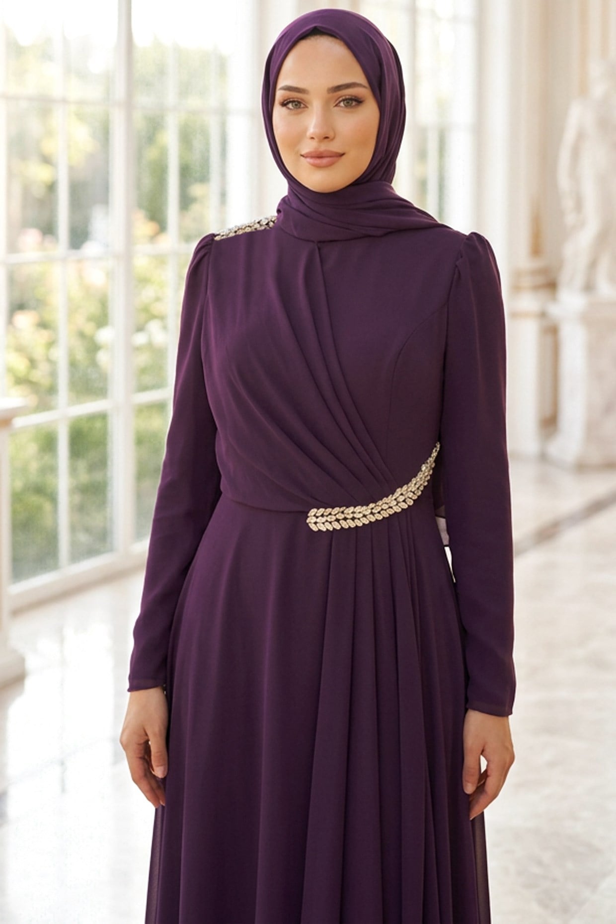 Perihan Abiye Elbise SAKS AHN284AHN284-MORAHUNİSA