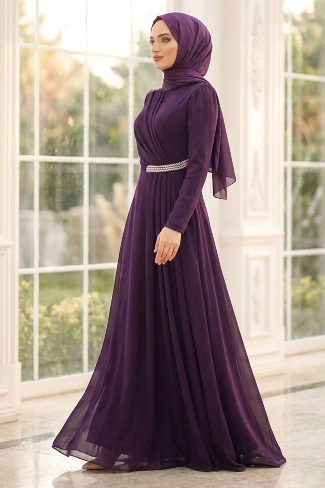 Perihan Abiye Elbise SAKS AHN284AHN284-MORAHUNİSA