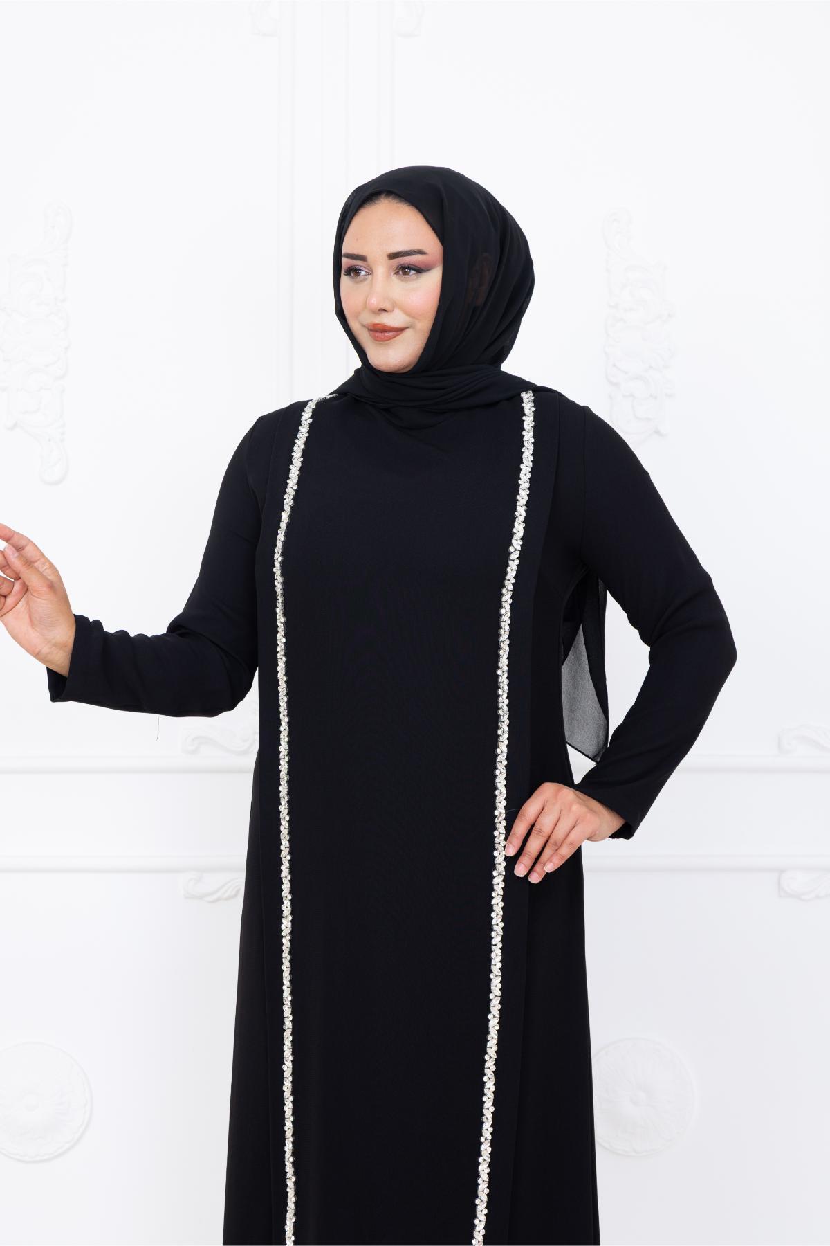 Yakut Testtür Abiye AMH1102-SİYAHAmine Hüma
