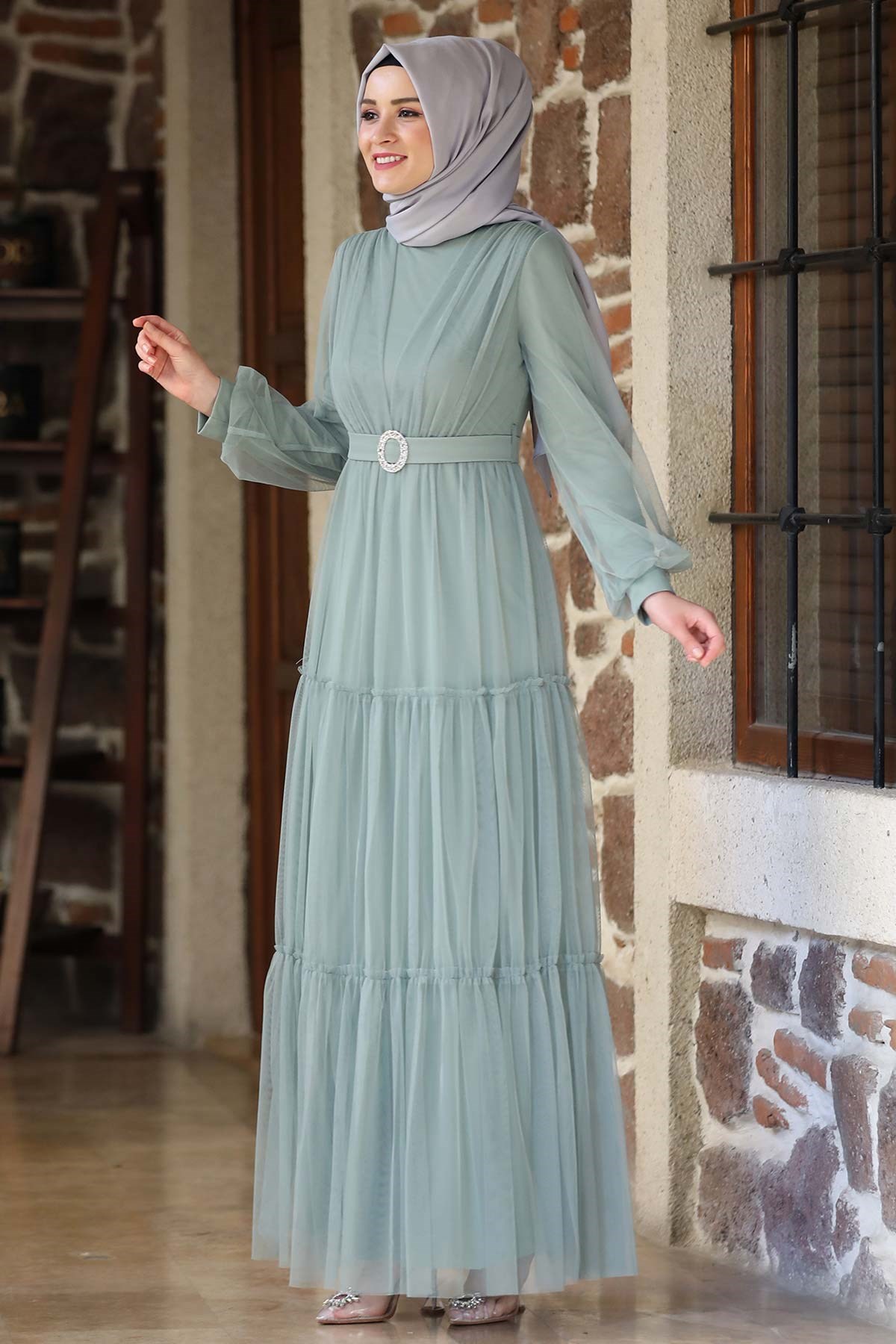 Soft Abiye Çağla Yeşili AMH760AMH760-ÇAĞLA YEŞİLİAmine Hüma