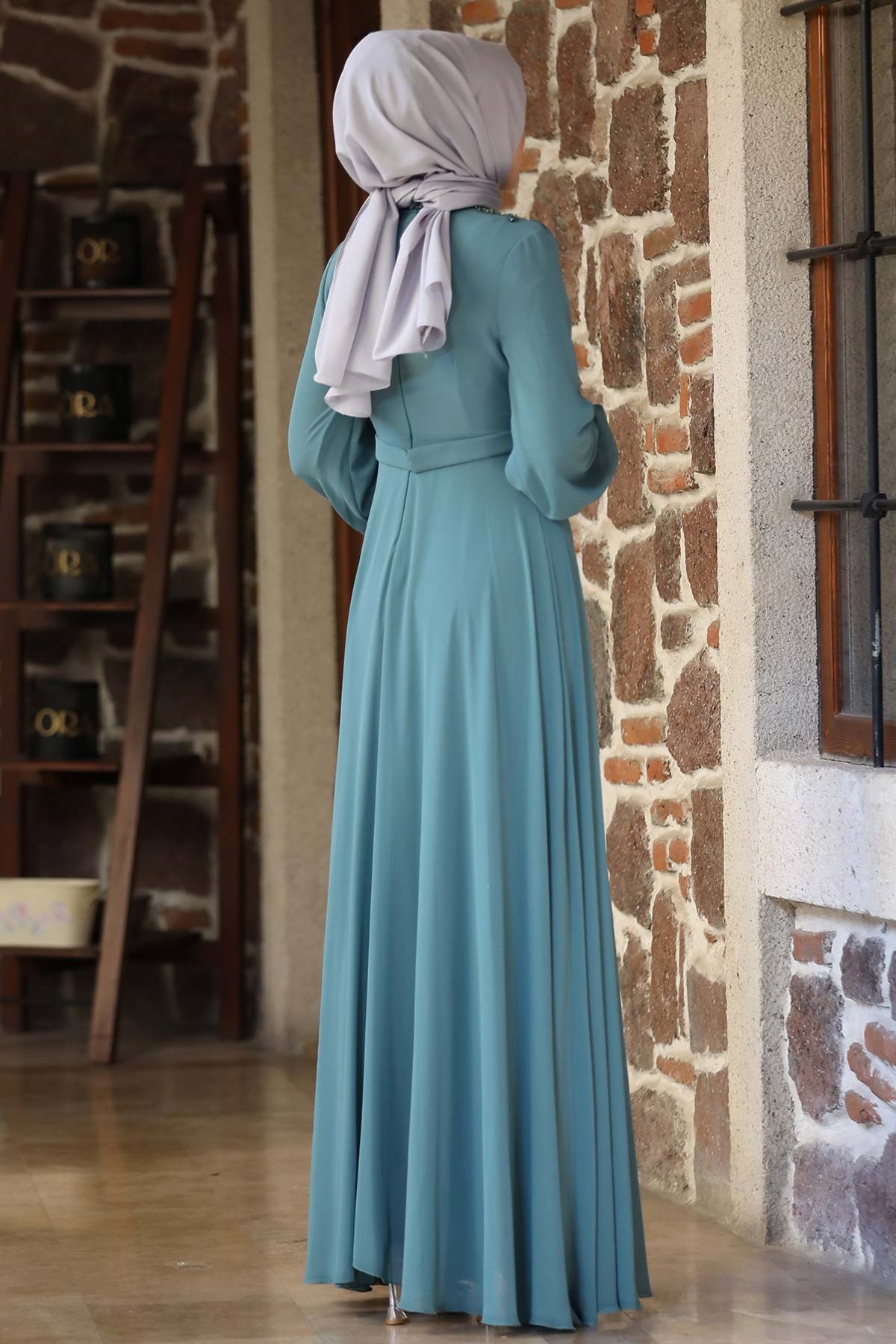 Özge Abiye Çağla Yeşili AMH768AMH768-ÇAĞLA YEŞİLİAmine Hüma