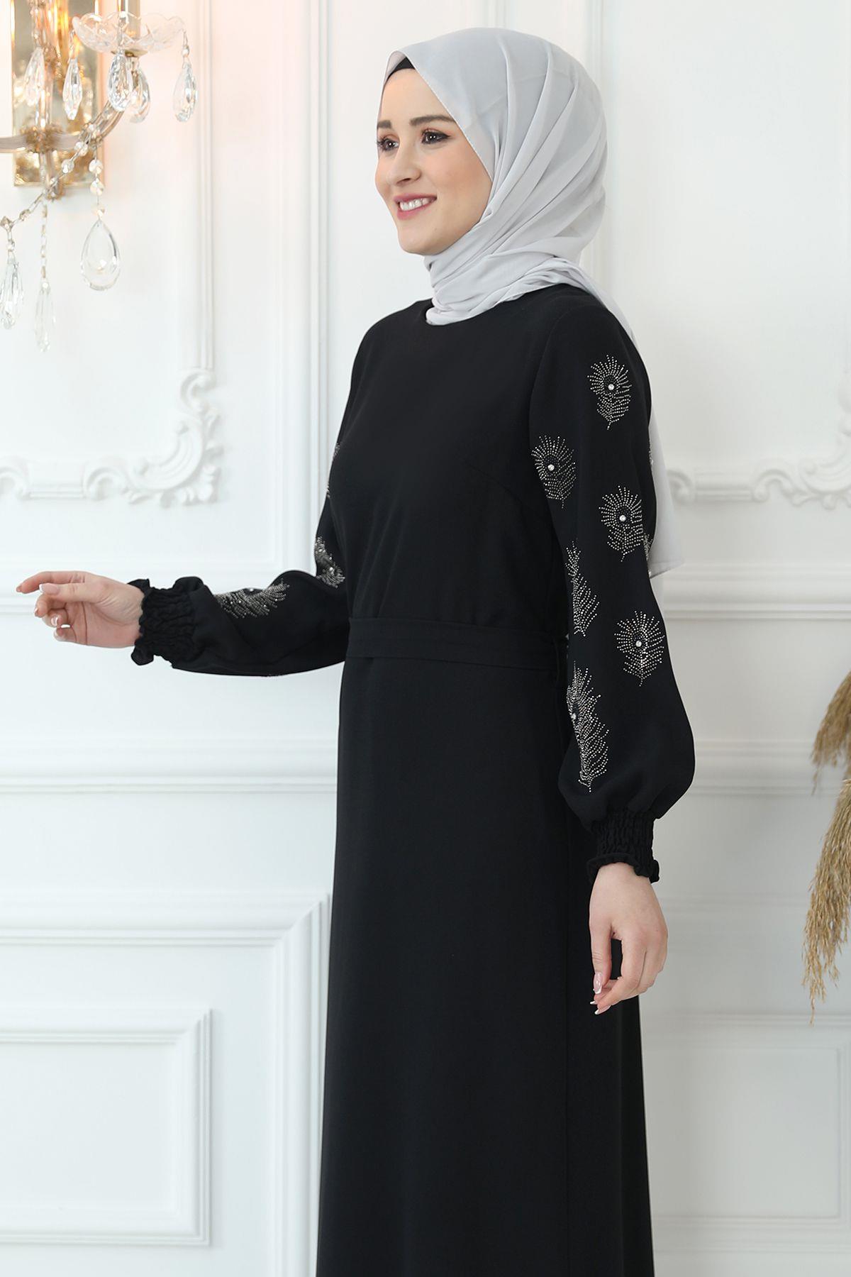SAHRA ELBİSEAMH850-SİYAHAmine Hüma