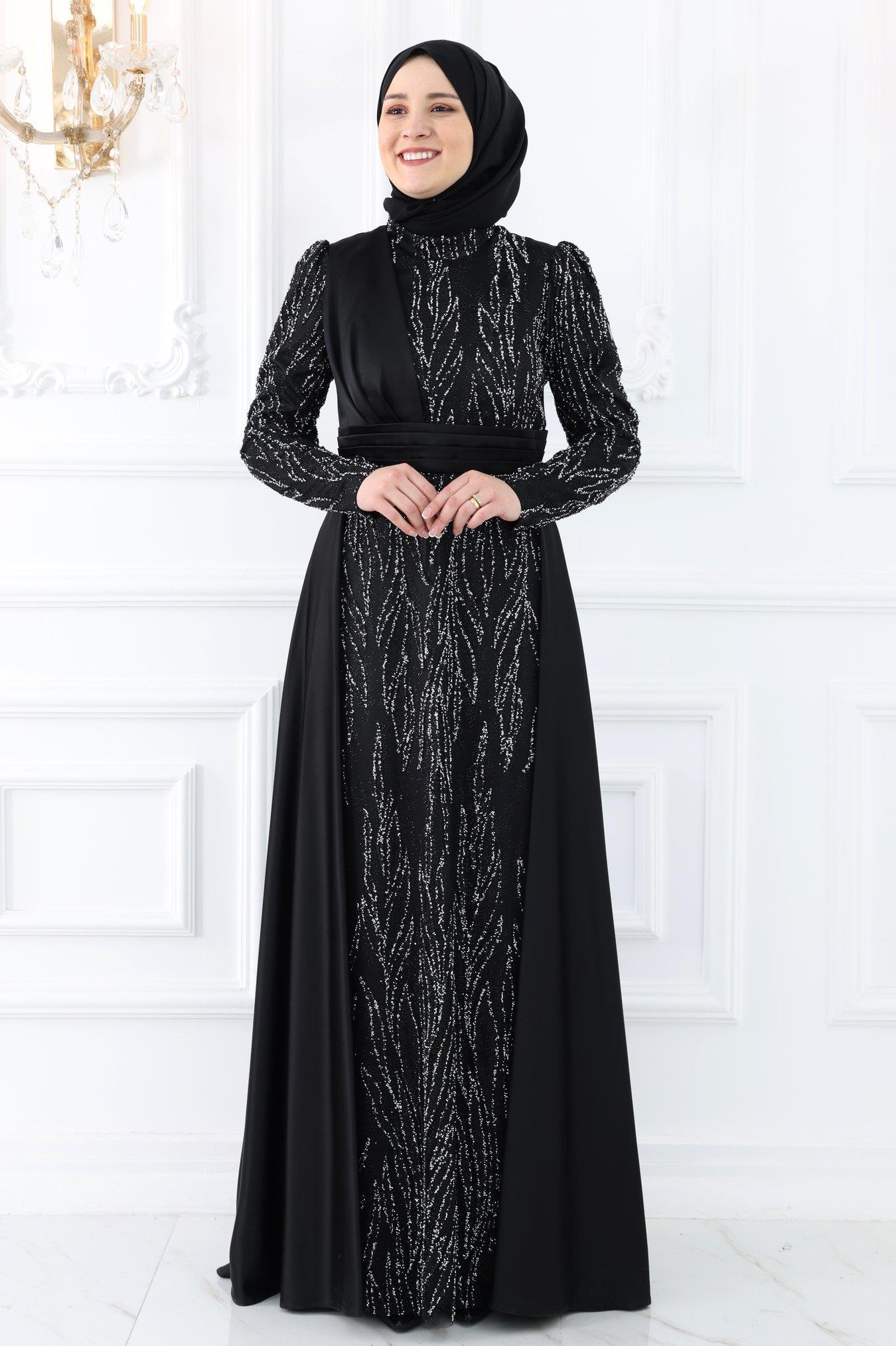 BÜRDE ABİYEAMH970-SİYAHAmine Hüma