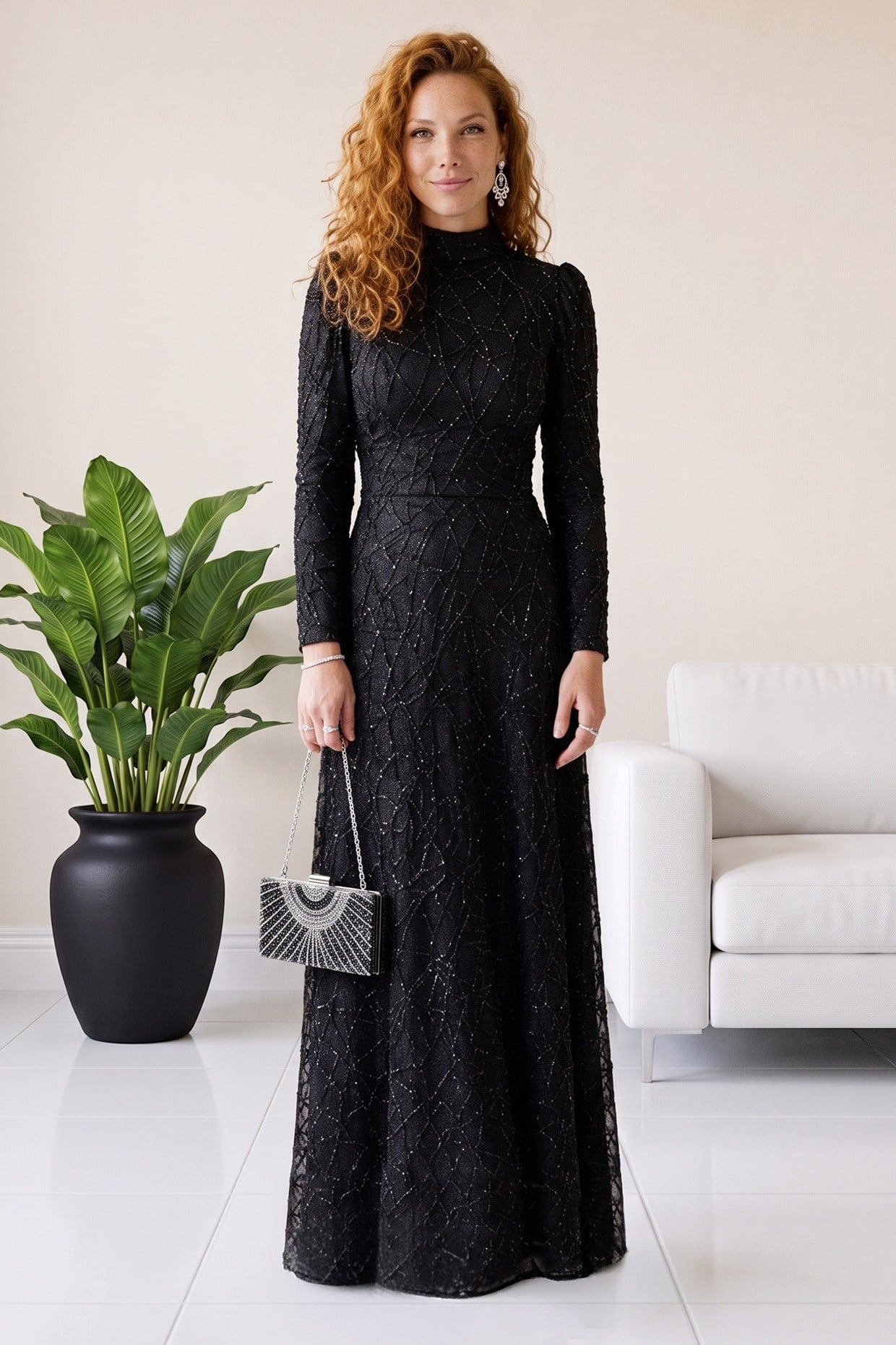 Asya Tesettür Abiye  Siyah ANR46ANR46-SİYAHAhunur Moda