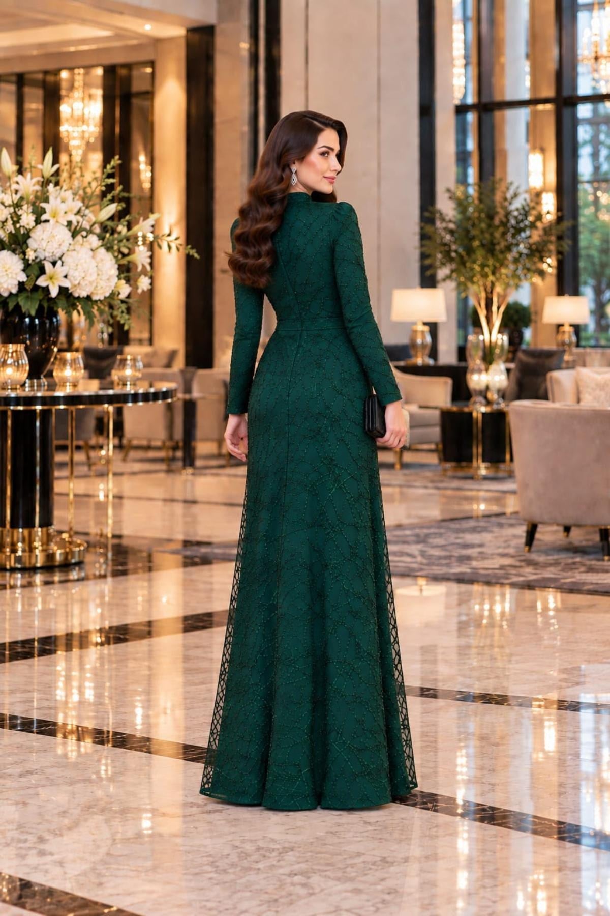 Asya Tesettür Abiye  Zümrüt ANR46ANR46-ZÜMRÜTAhunur Moda