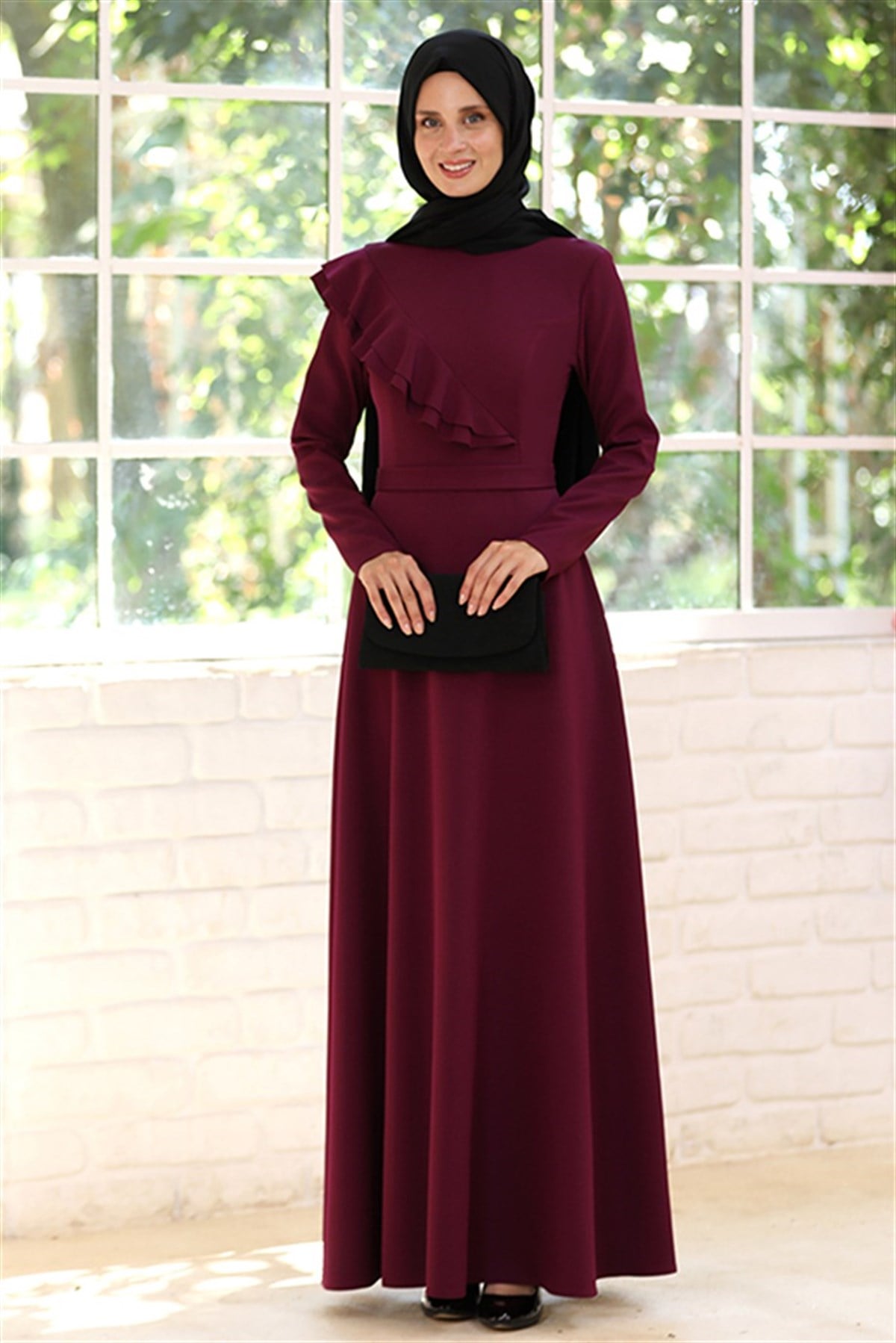 NEVA ABİYE ELBİSEELB34-MÜRDÜMElben