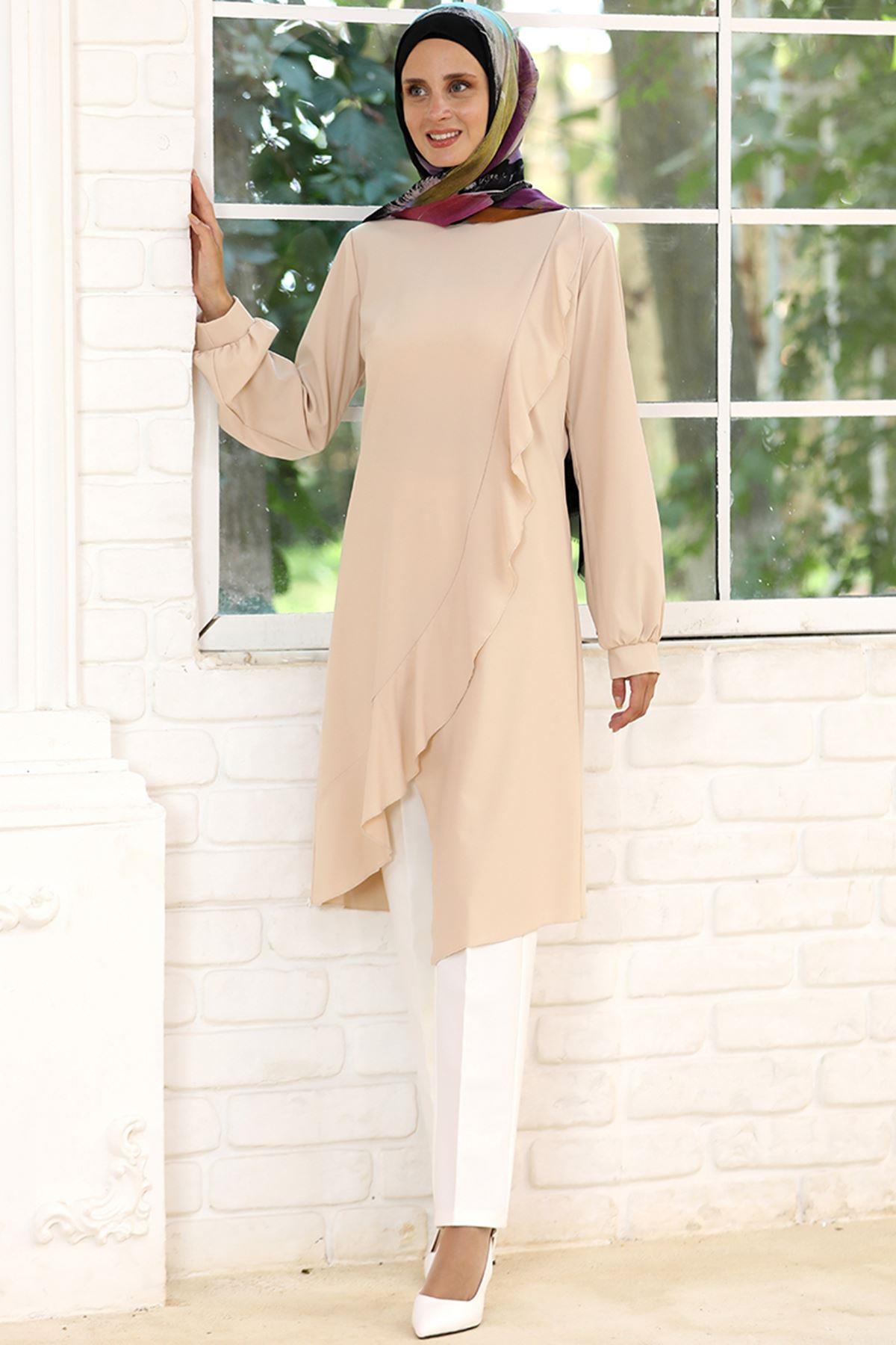 FIRFIR DETAYLI TUNİKELB36-BEJElben